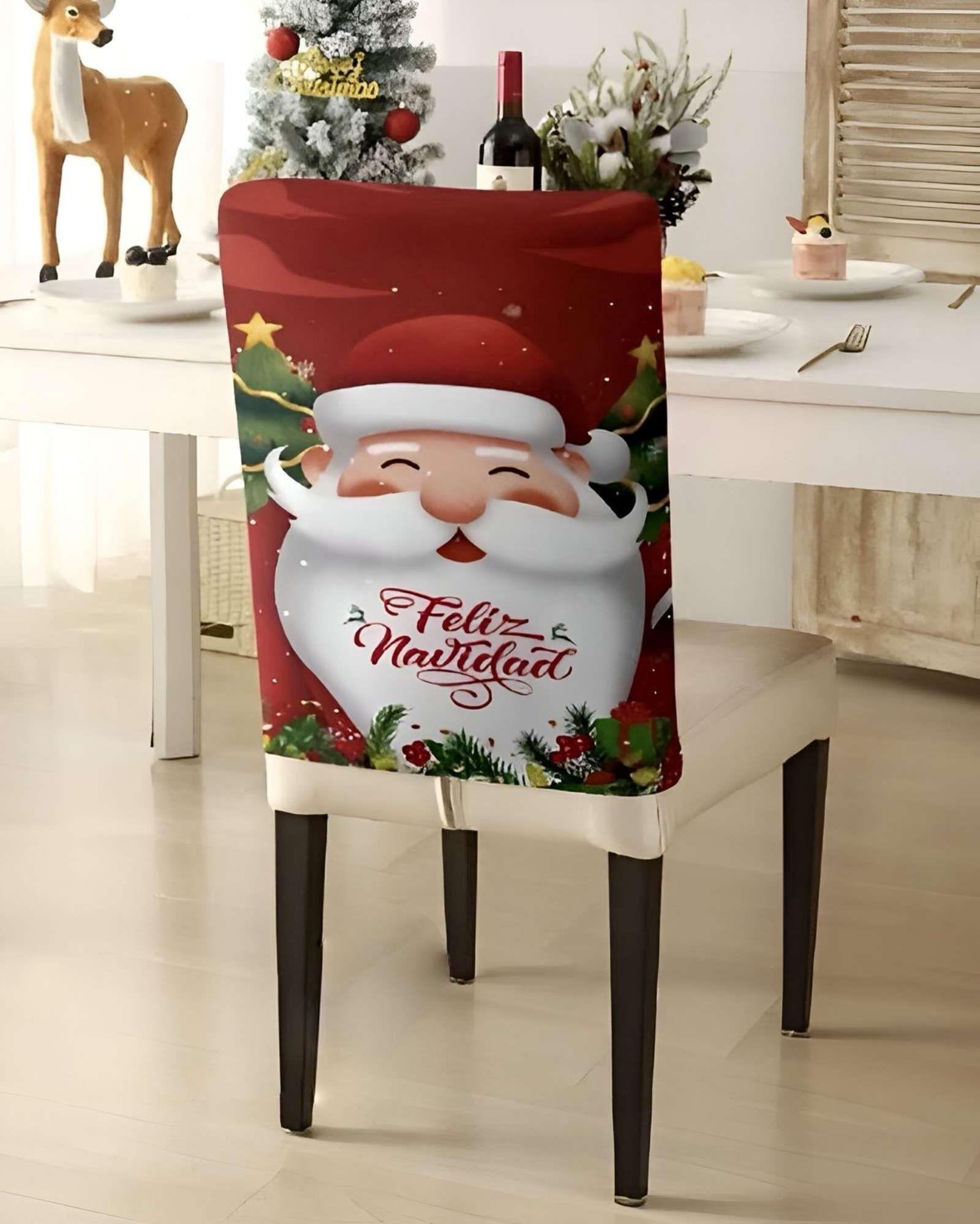 PACK DE 6 FUNDAS DE RESPALDO DE SILLAS DE NAVIDAD N24-3