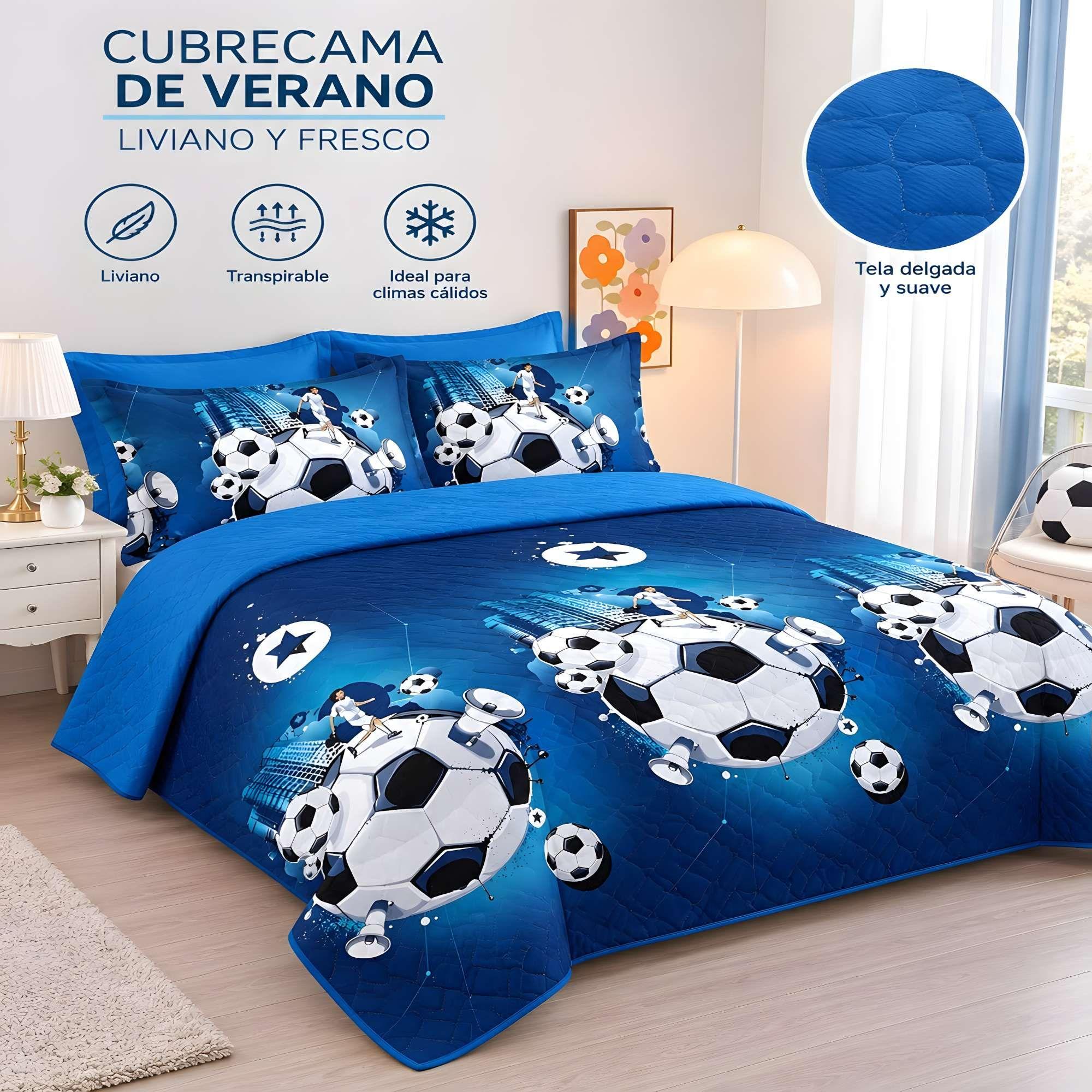 CUBRECAMA PREMIUM DE VERANO CON DISEÑO 1,5P B17-1