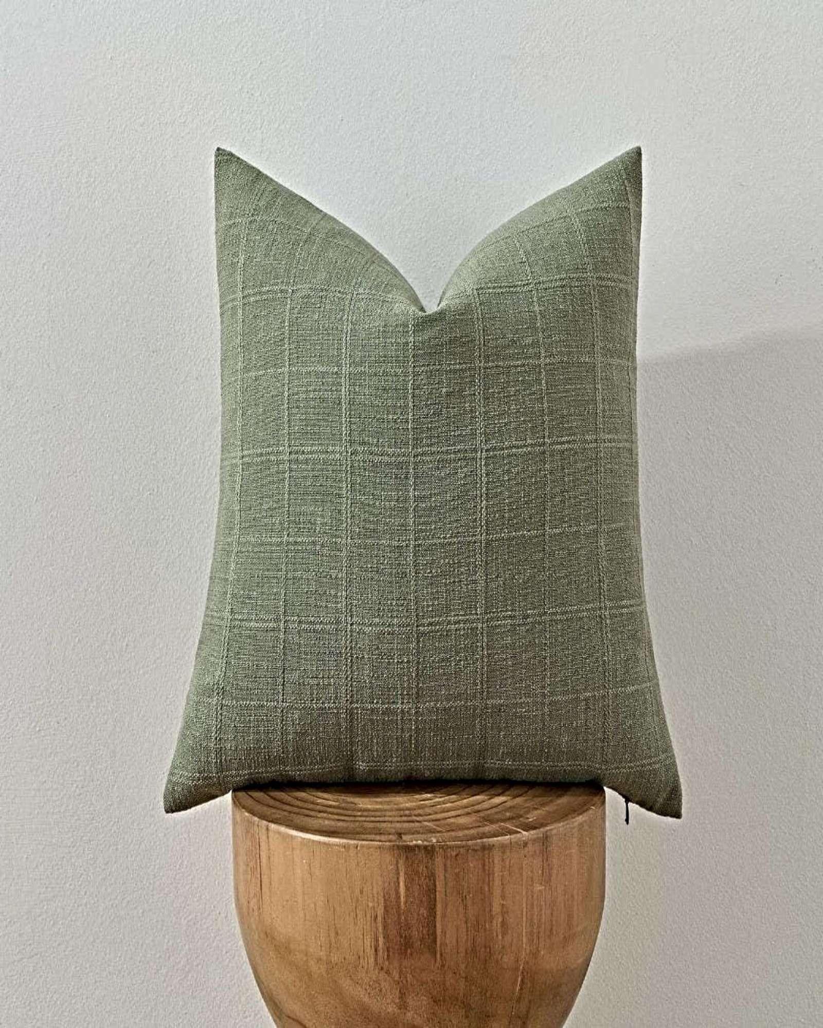 PACK DE 2 FUNDAS DE COJIN JACQUARD CUADRILLE 45X45 CM VERDE-2