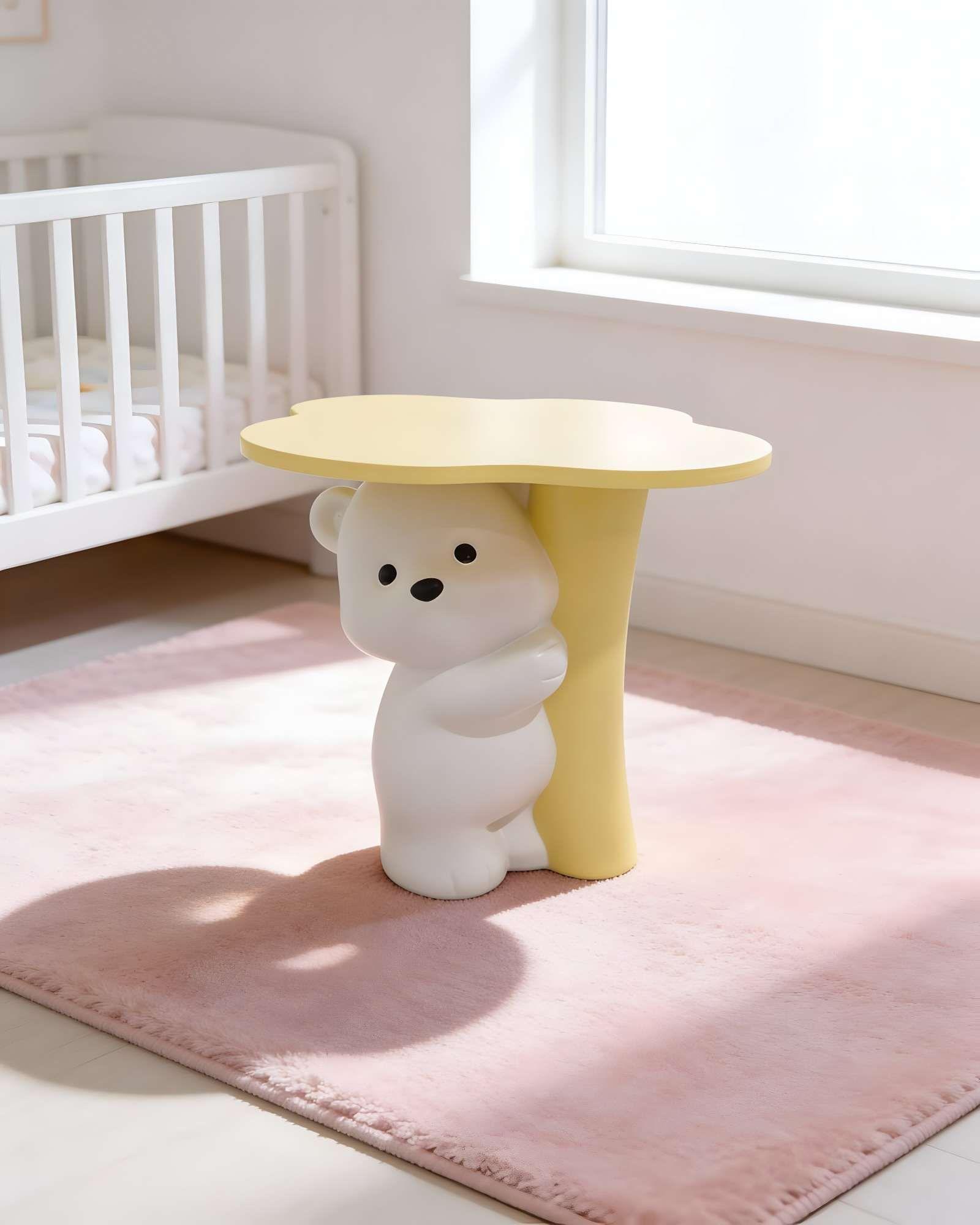 MESA AUXILIAR ELEGANTE DE OSO CON ALCANCIA-3