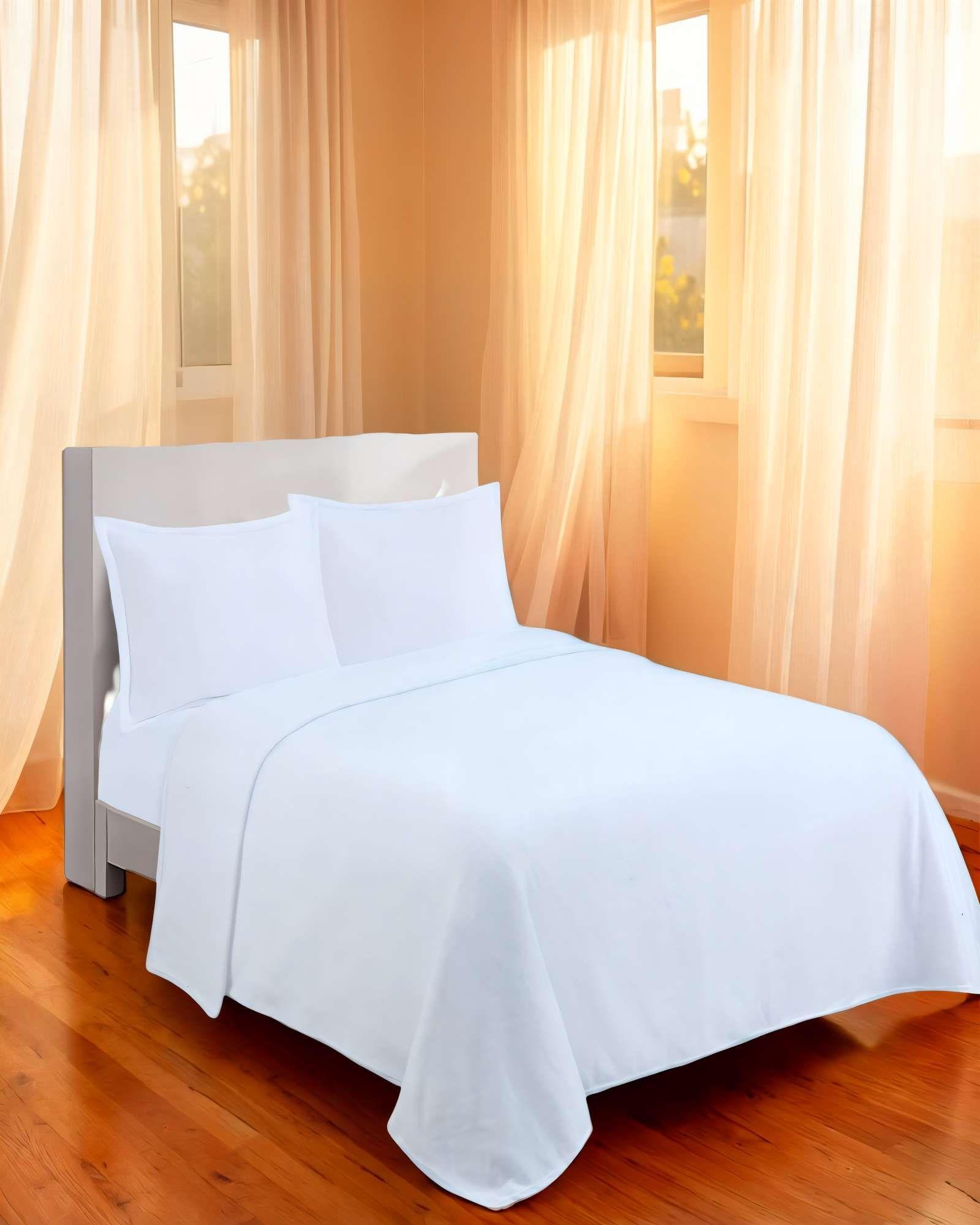 SABANA PREMIUM POLAR  2 PLAZAS  COLOR BLANCO-2