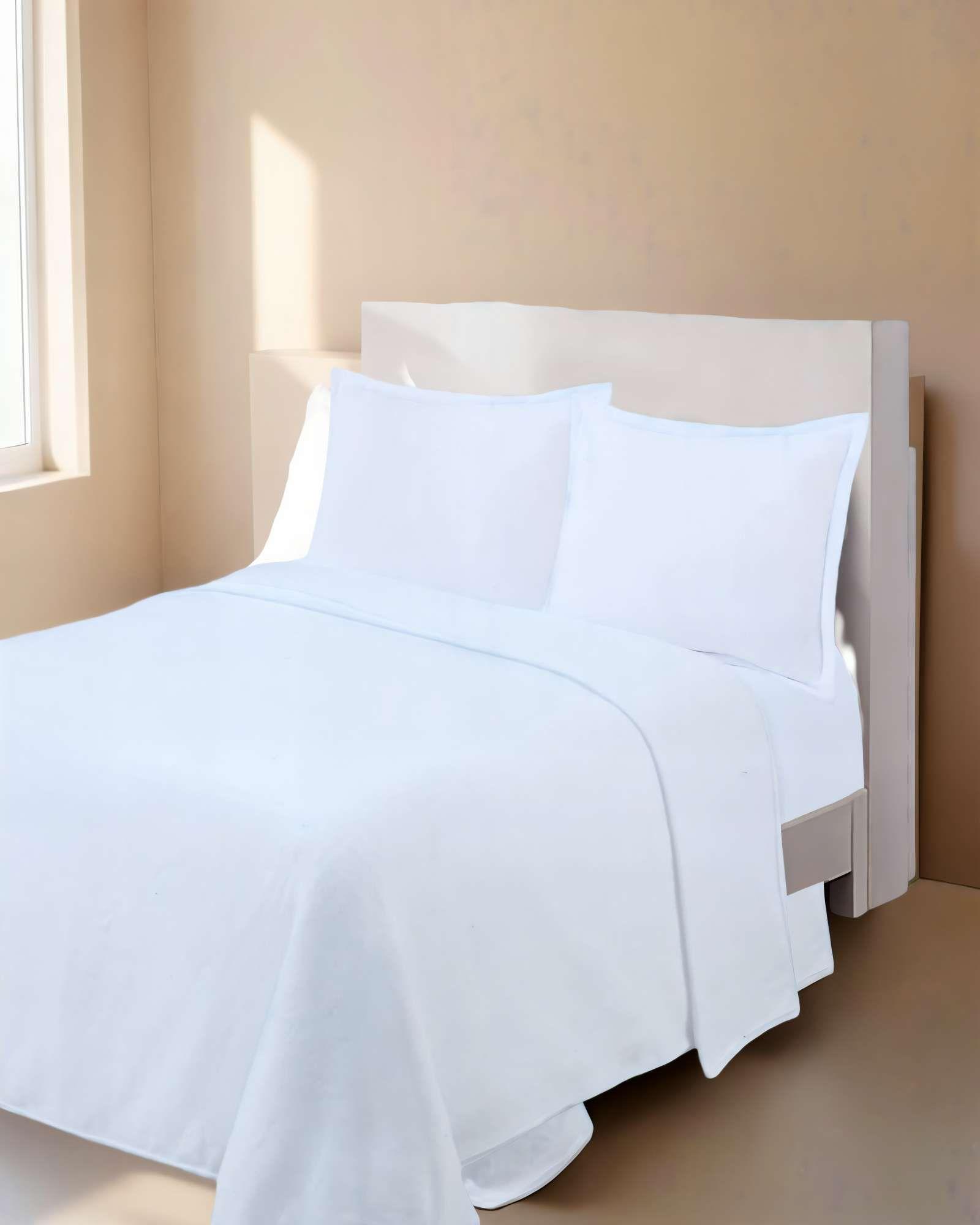 SABANA PREMIUM POLAR  2 PLAZAS  COLOR BLANCO-3