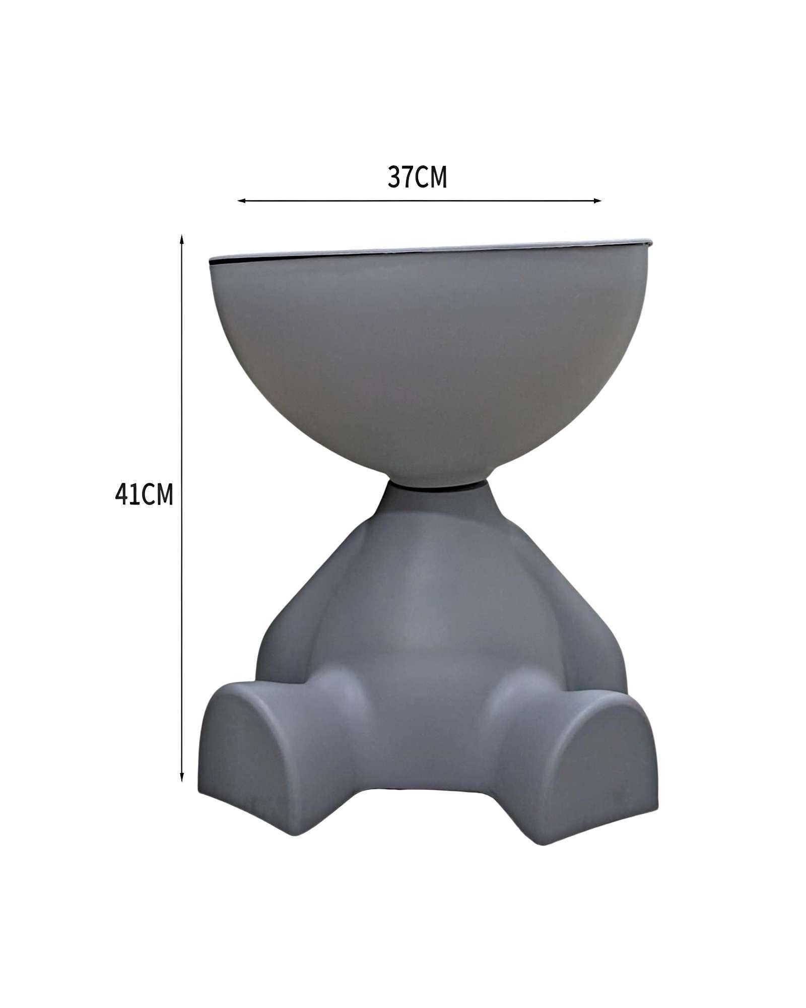 MESA DE ARRIMO MULTIFUNCIONAL CON COMPARTIMENTO ORGANIZADOR INTEGRADO GRIS-2