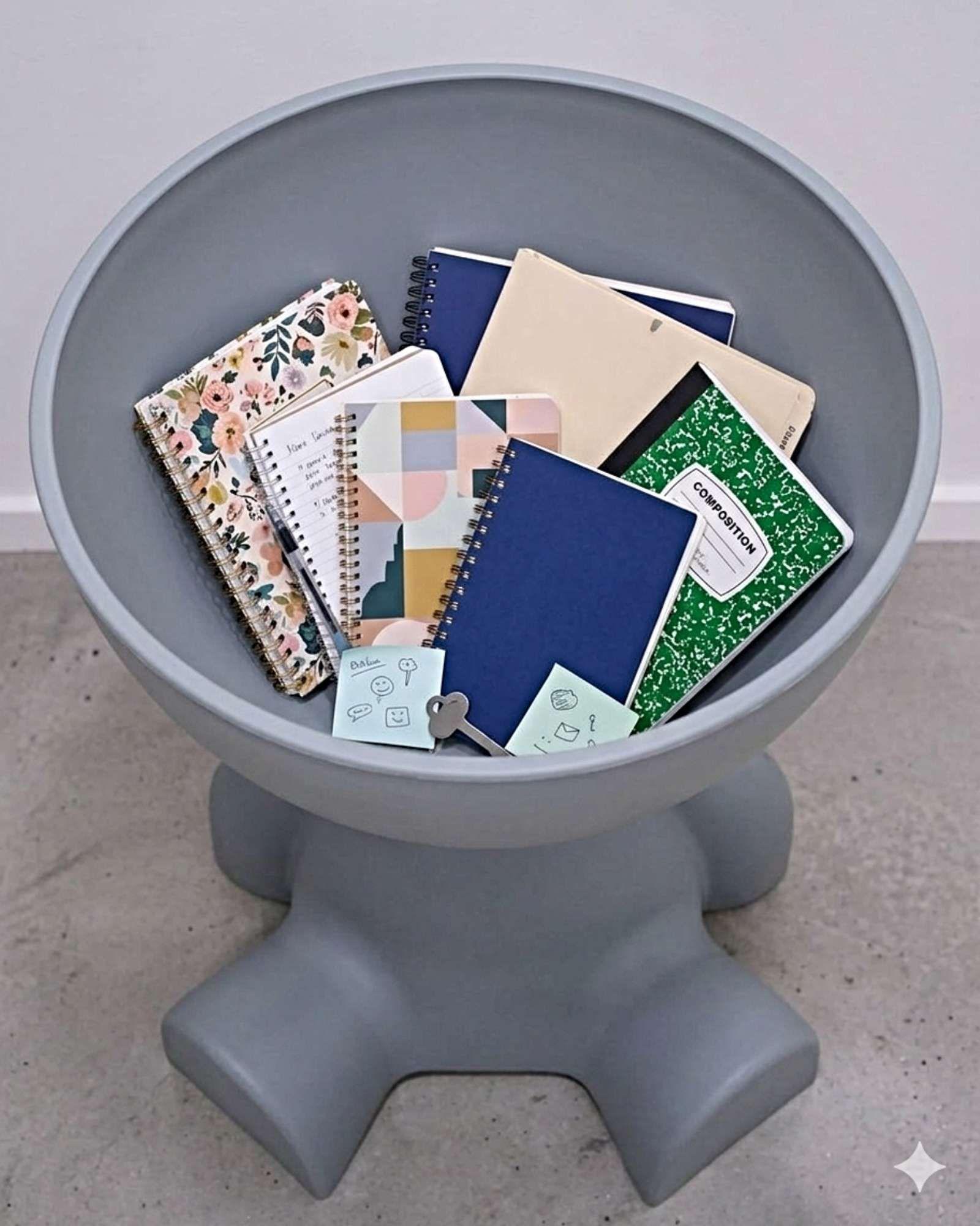 MESA DE ARRIMO MULTIFUNCIONAL CON COMPARTIMENTO ORGANIZADOR INTEGRADO GRIS-3