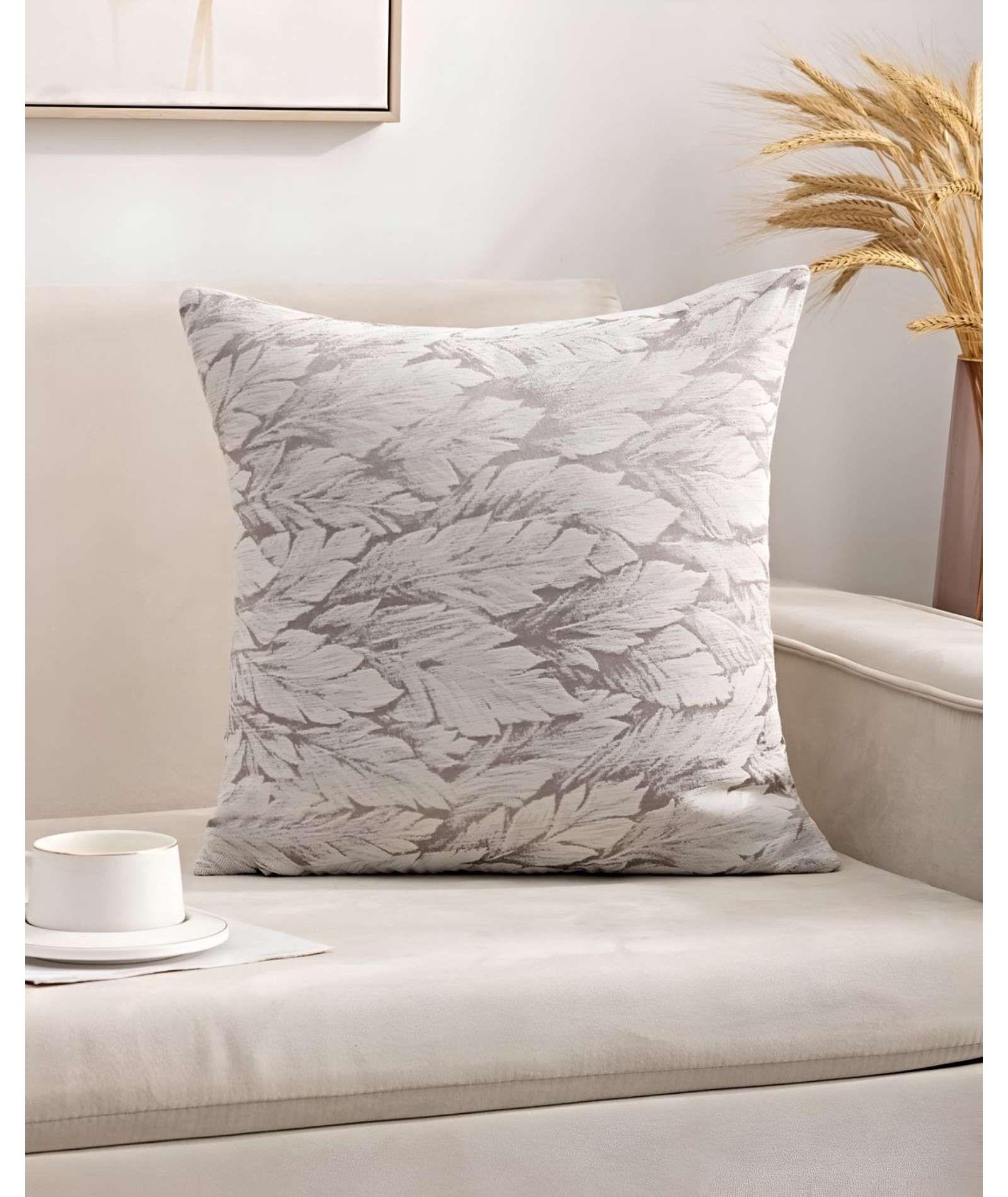 PACK DE 2 FUNDAS DE COJINES CON DISEÑO DE HOJA 45CM X 45 CM C3-2