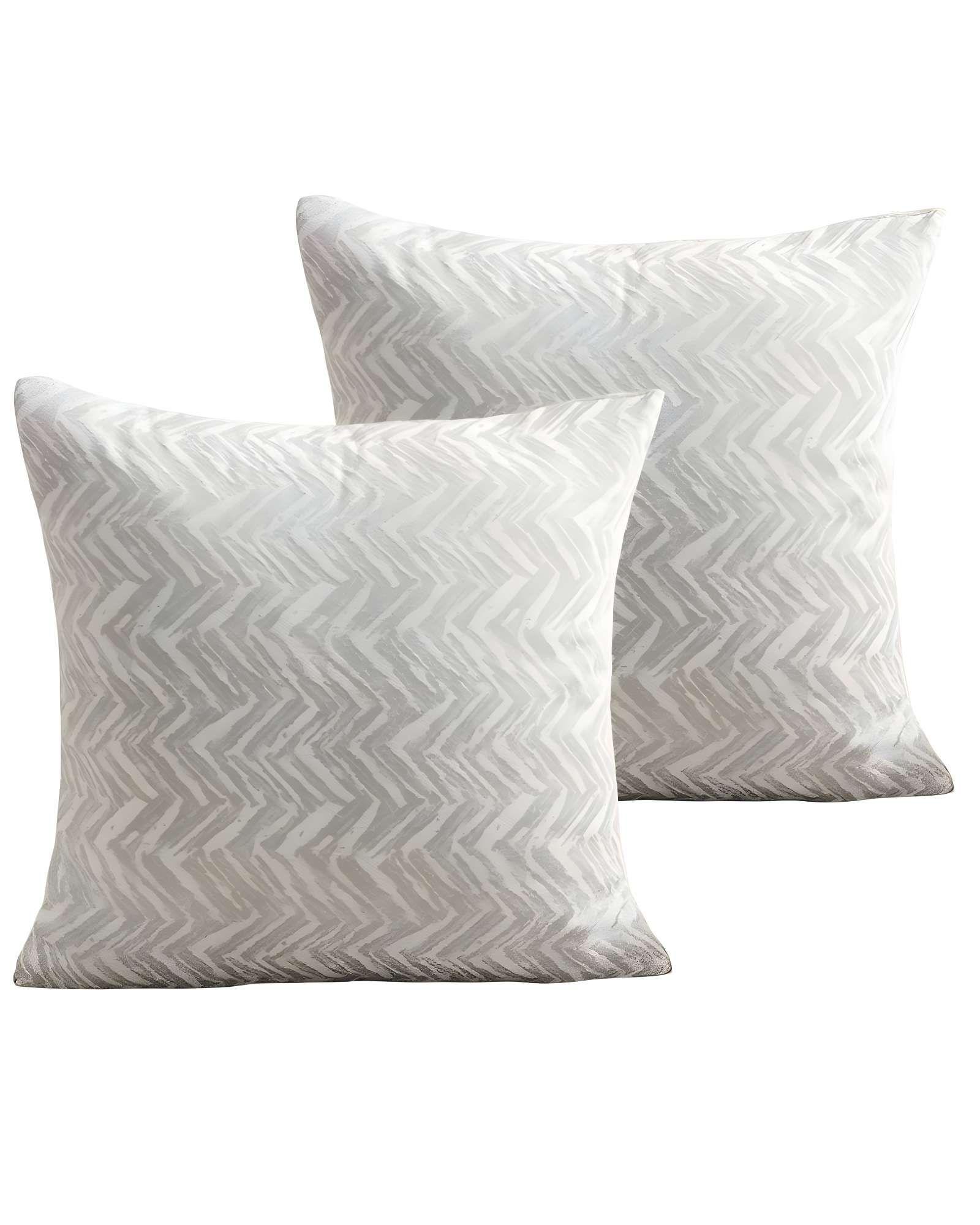 SET DE 2 FUNDAS DE COJINES DISEÑO MAILLARD 45CM X 45 CM BLANCO-0