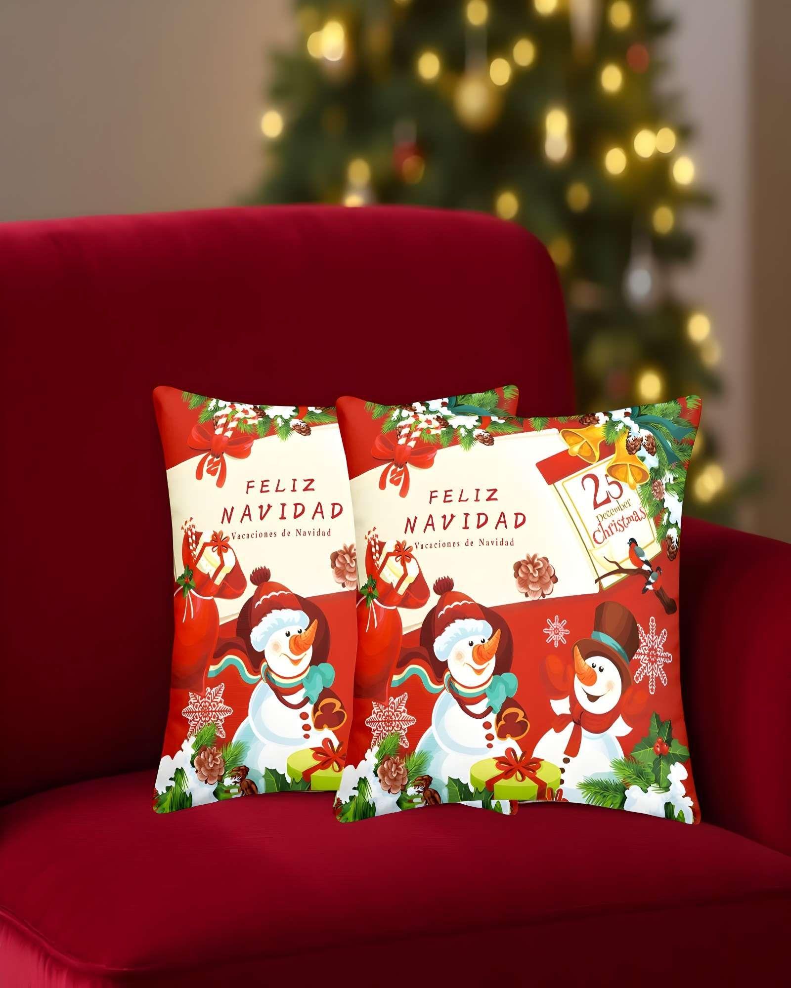 PACK DE 2 FUNDAS DE COJINES DE NAVIDAD 45X45 CM A05-3