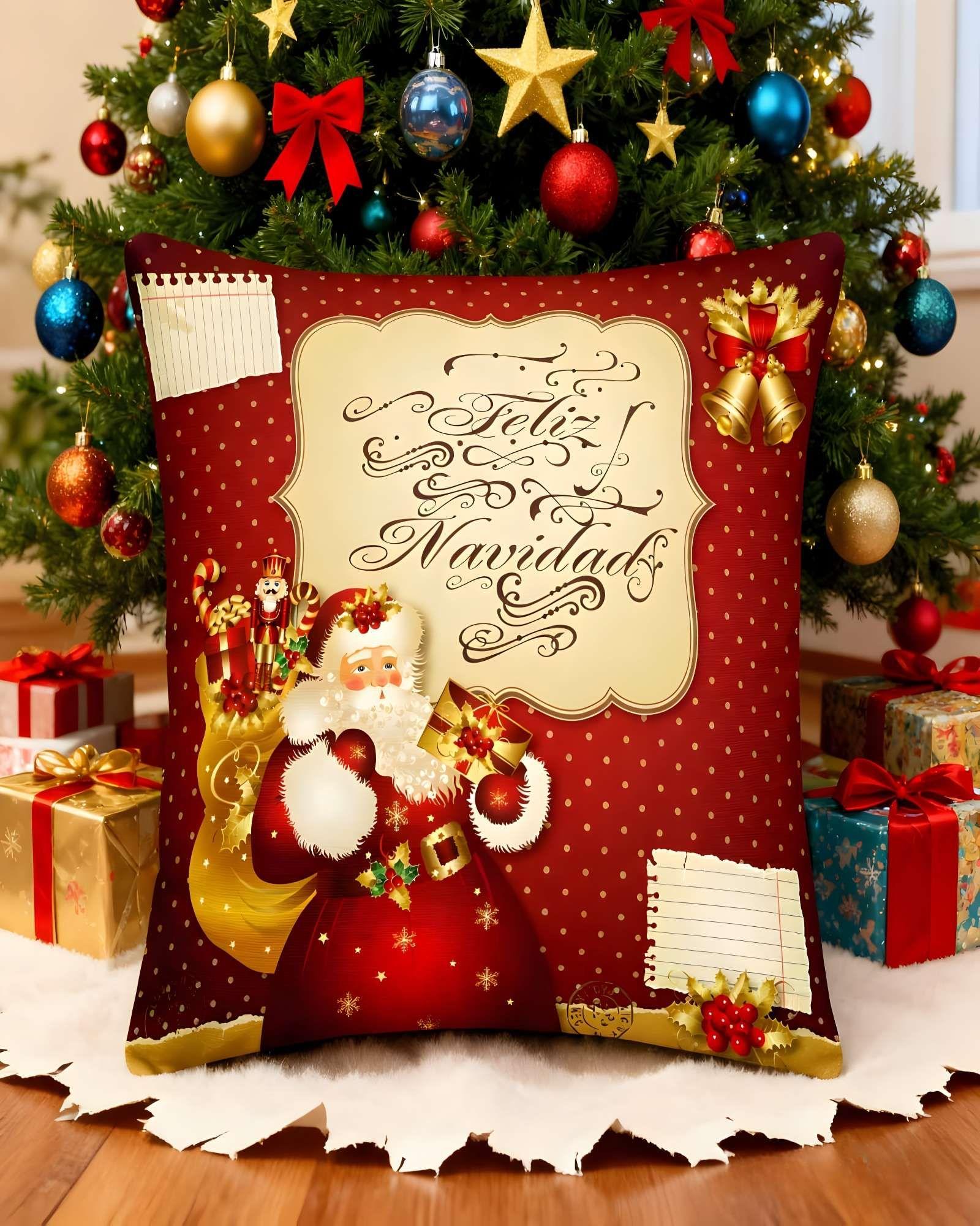 PACK DE 4 FUNDAS DE COJINES DE NAVIDAD 45X45 CM A04-2