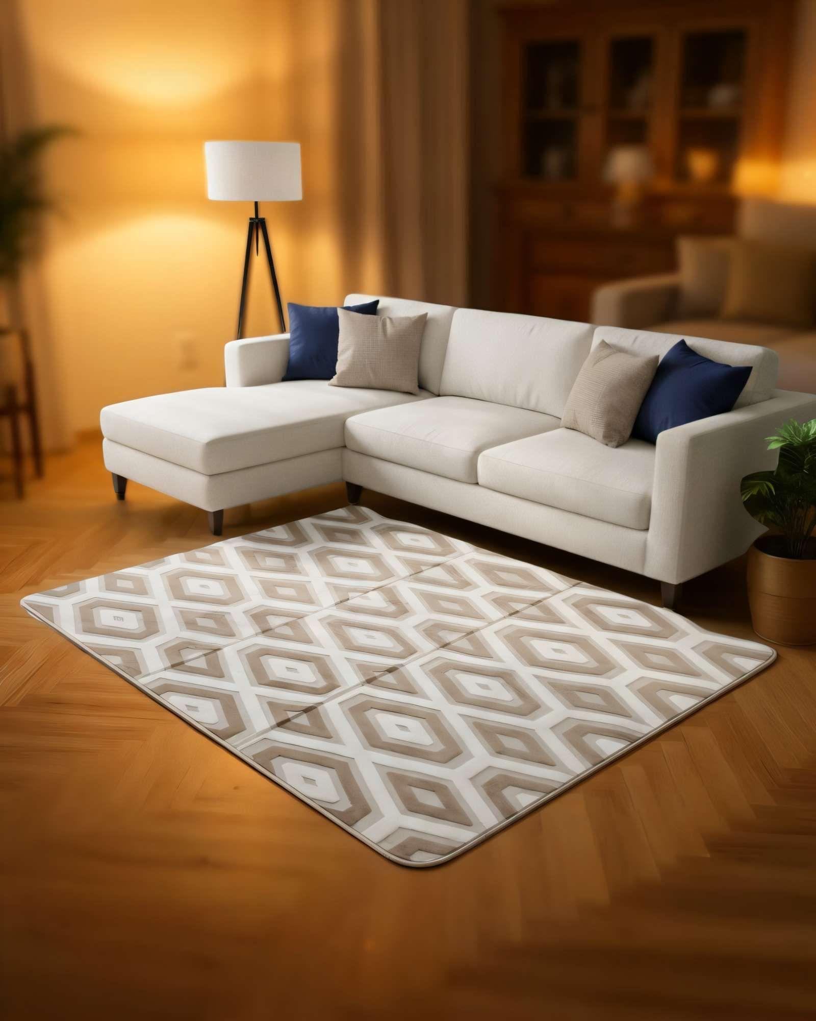 ALFOMBRA DECORATIVA TEXTURIZADA 150X200CM CON DISENO F3 -2