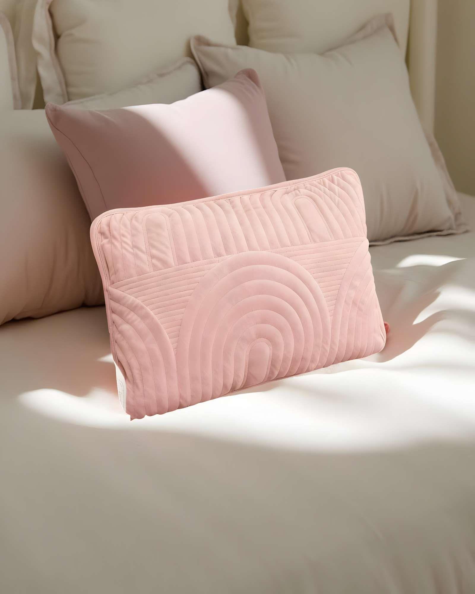 SET DE 4 FUNDAS DE COJIN SERIE ARCO 30X50 CM ROSA-2