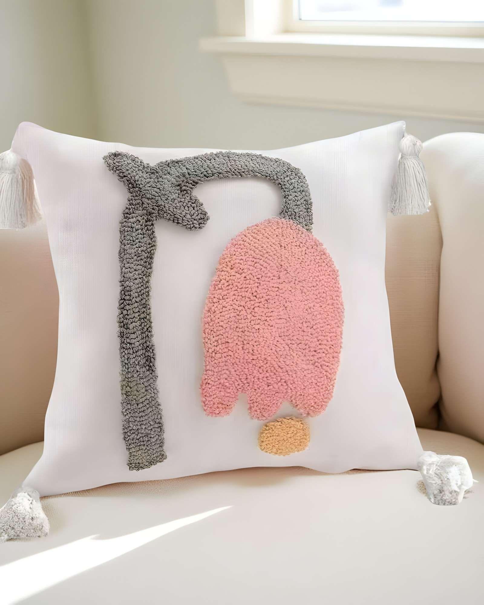 SET DE 2 FUNDAS DE COJIN TUFTING 45X45 CM BLANCO 03-2