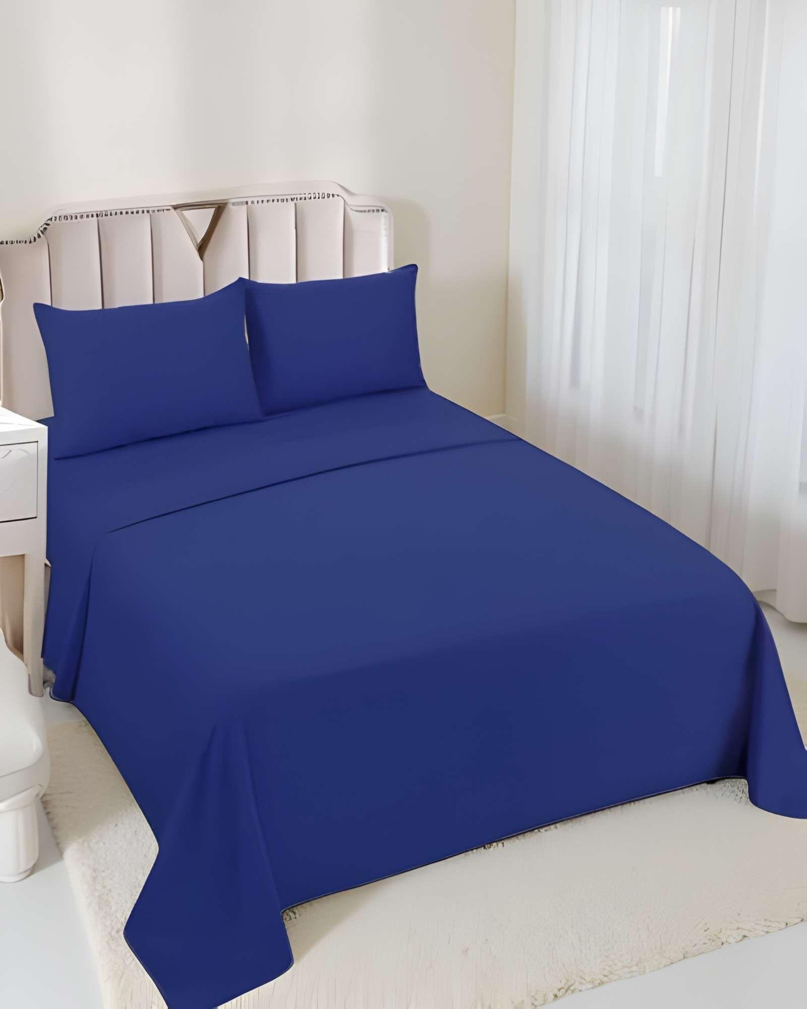 JUEGO DE SABANAS SUPERKING AZUL MARINO S9-3