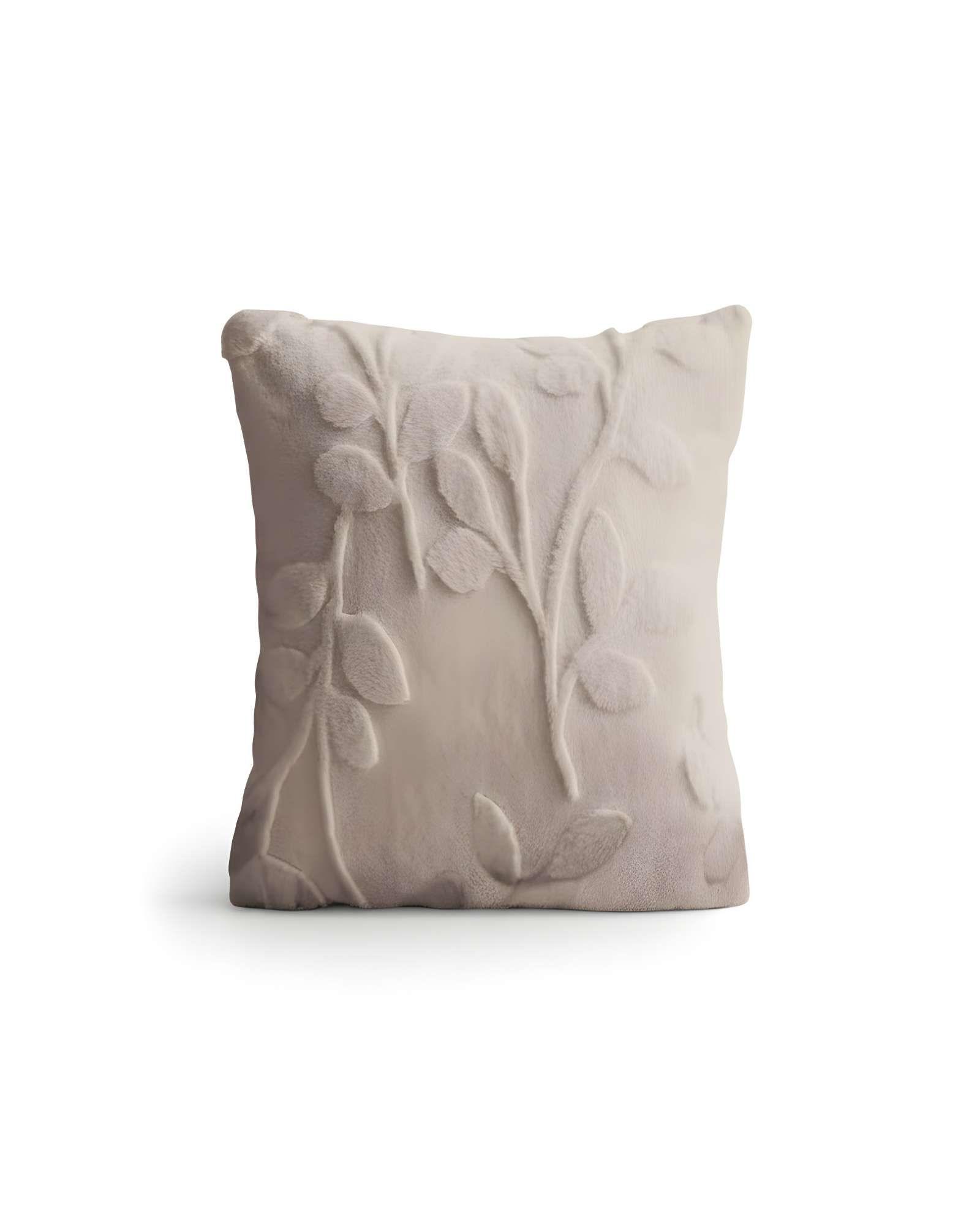 SET DE 4 FUNDAS DE COJIN CON RELIEVE 45X45CM BEIGE-1