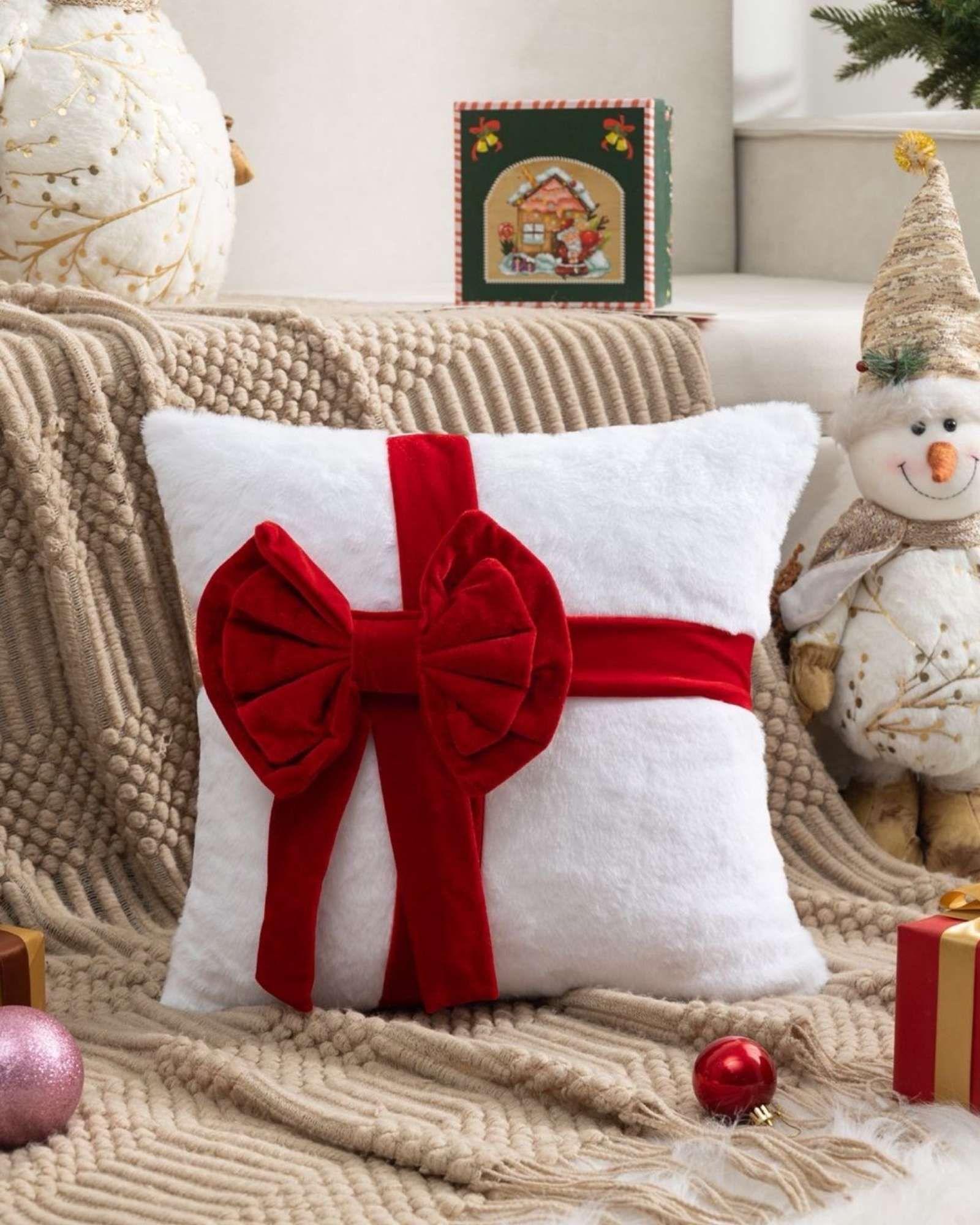 PACK DE 4 FUNDAS DE COJIN PARA NAVIDAD 3D   B17-1