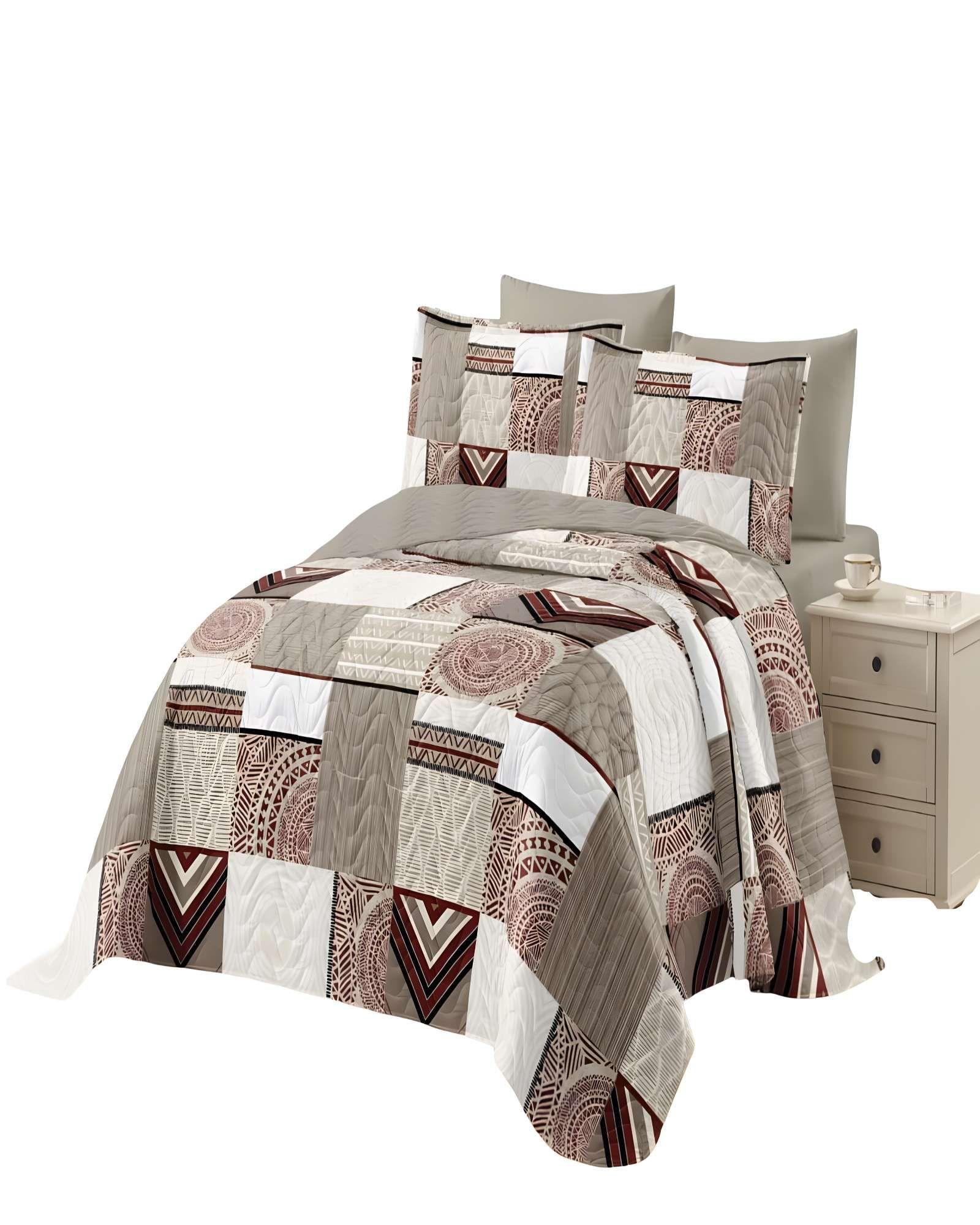 QUILT CUBRECAMA DE VERANO PLAZA Y MEDIA MULTICOLOR 04-1