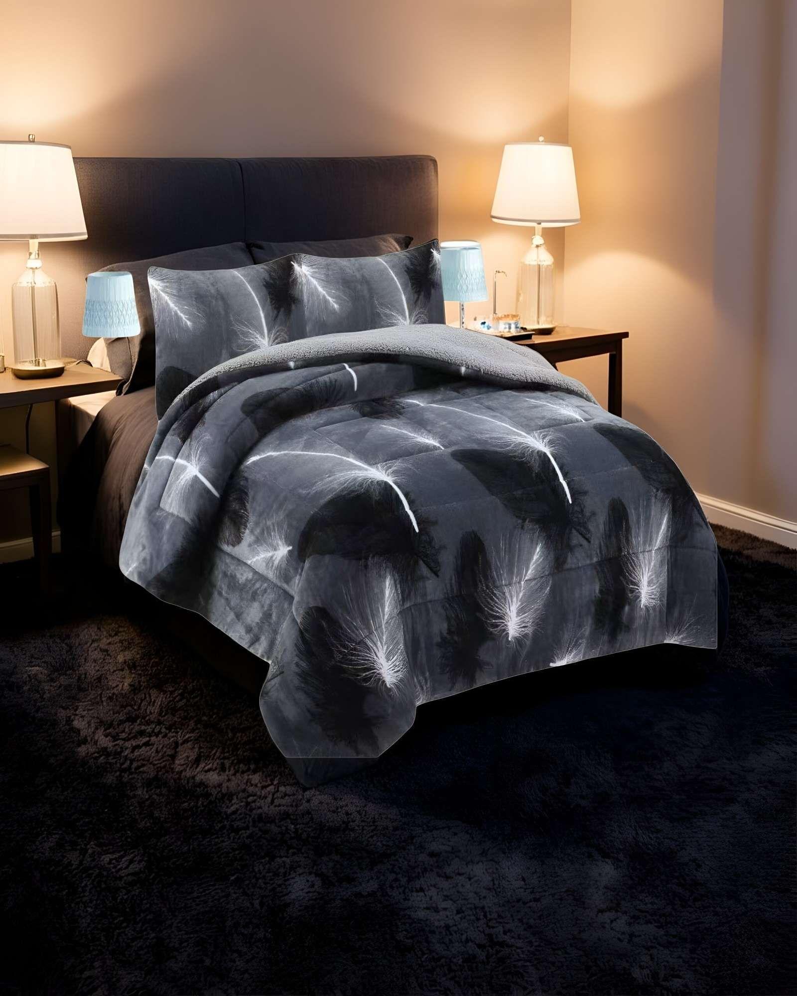 COBERTOR SHERPA KING 250X270CM GRIS B20-2