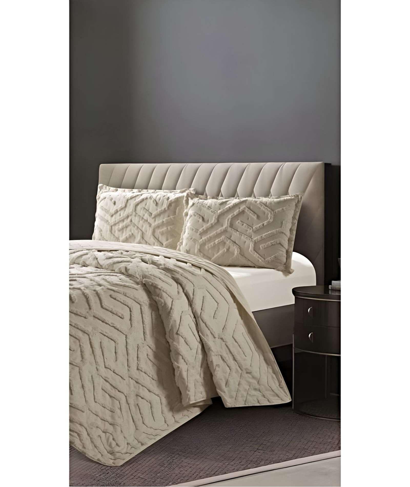 CUBRECAMA QUILT CON DISEÑO RELIEVE 2 PLAZAS 230 x 250 cm 04-2