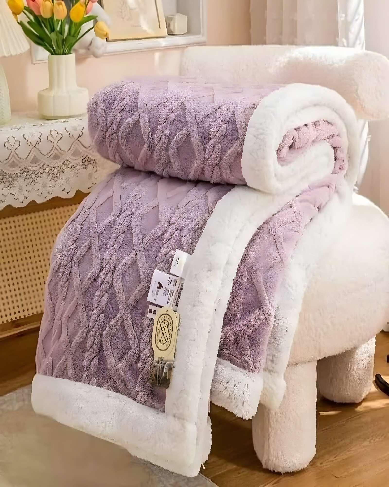 FRAZADAS  KING LILA 230x250 cm-2