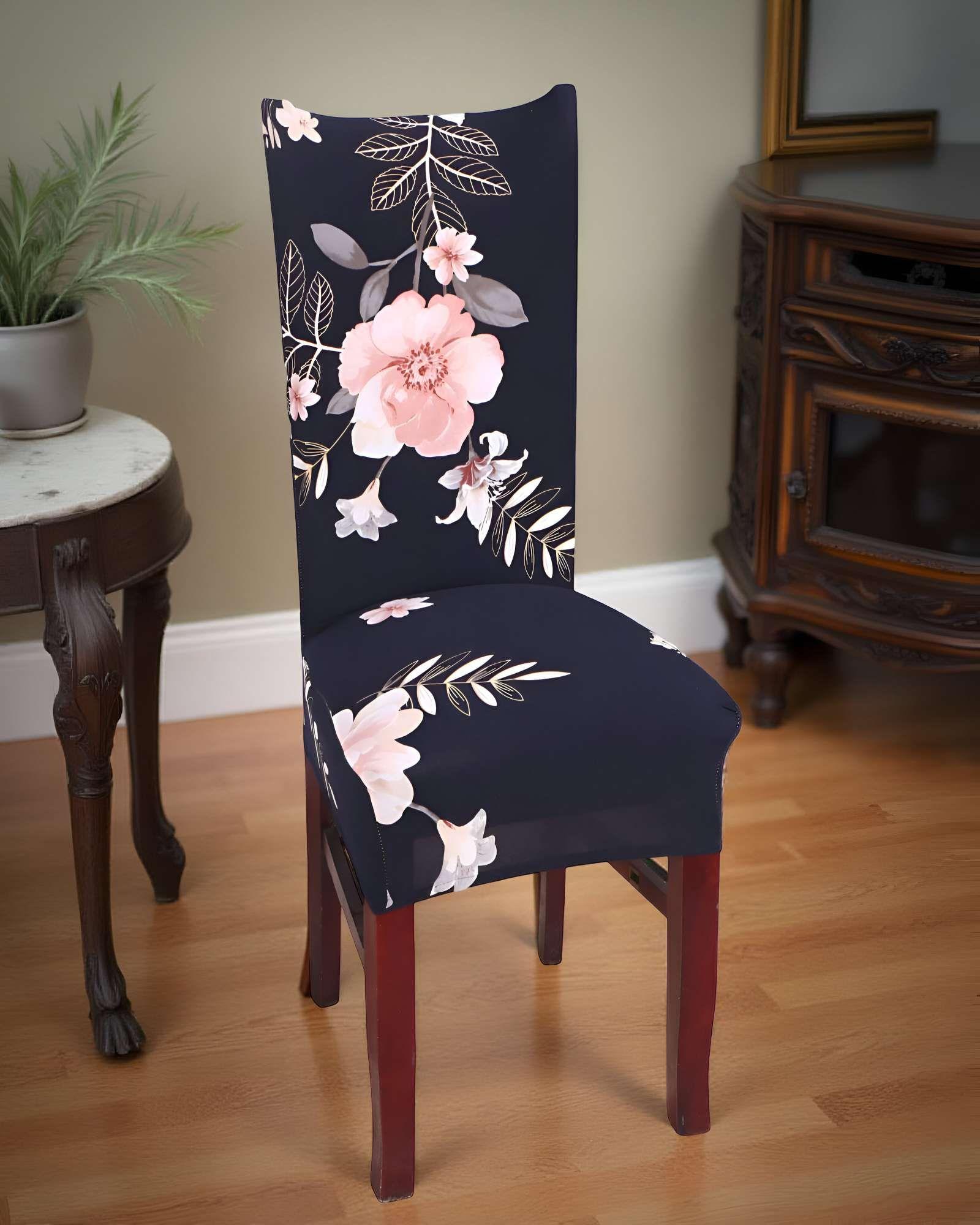 SET DE 6 FUNDAS DE SILLA ELASTICADAS CON DISEÑO ESTAMPADO F25-3