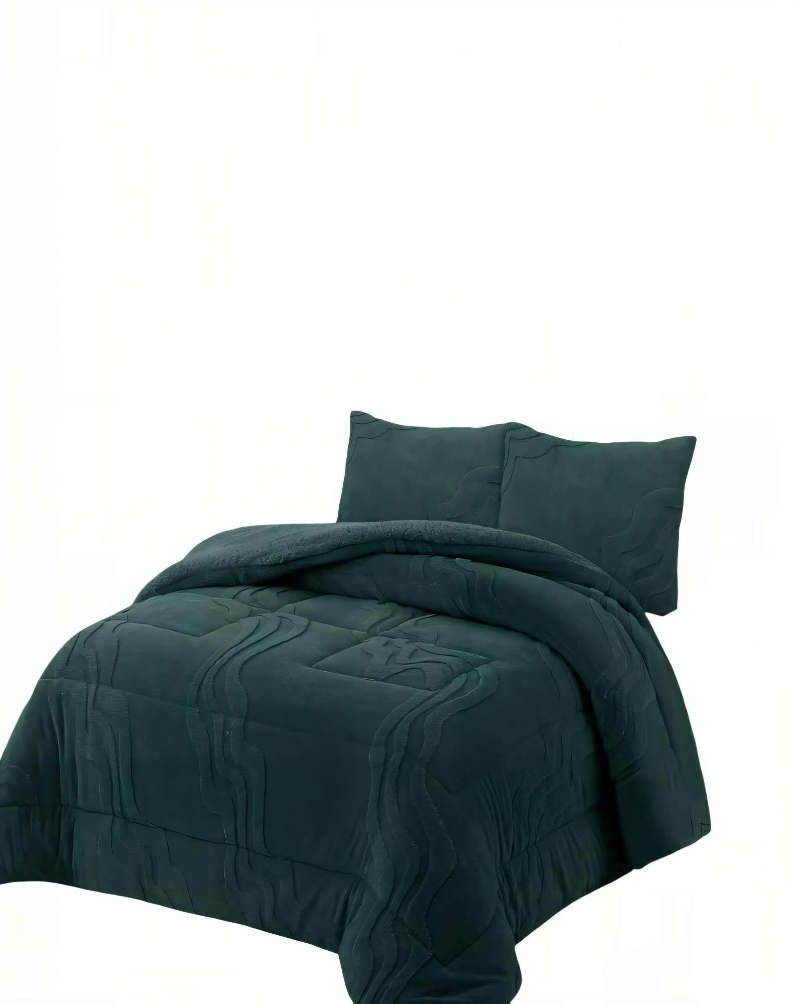 CUBRECAMA DE RELIEVE  2 PLAZAS COLOR VERDE 8-0