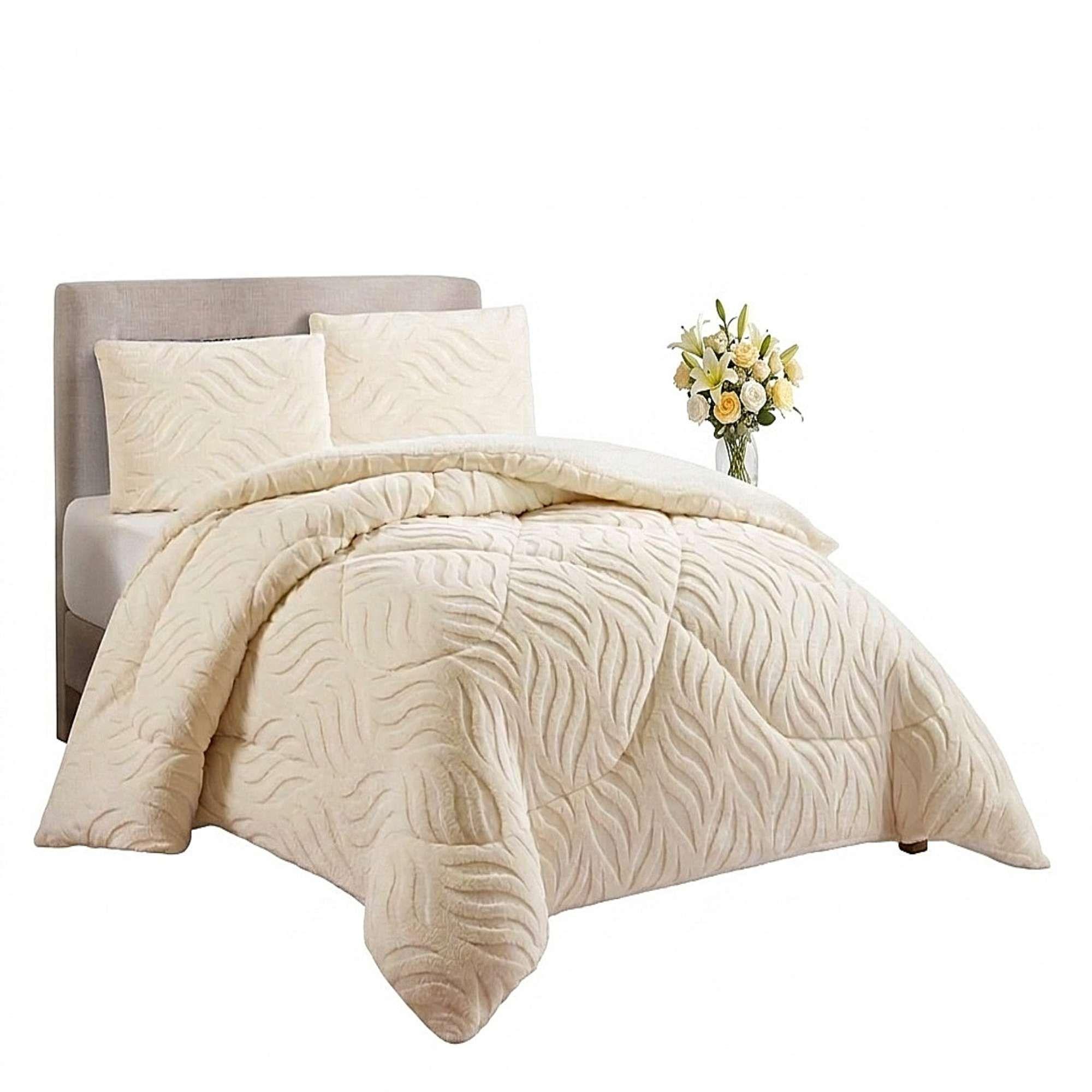COBERTOR SHERPA TEXTURIZADO RB 2 PLAZAS BLANCO INVIERNO-2