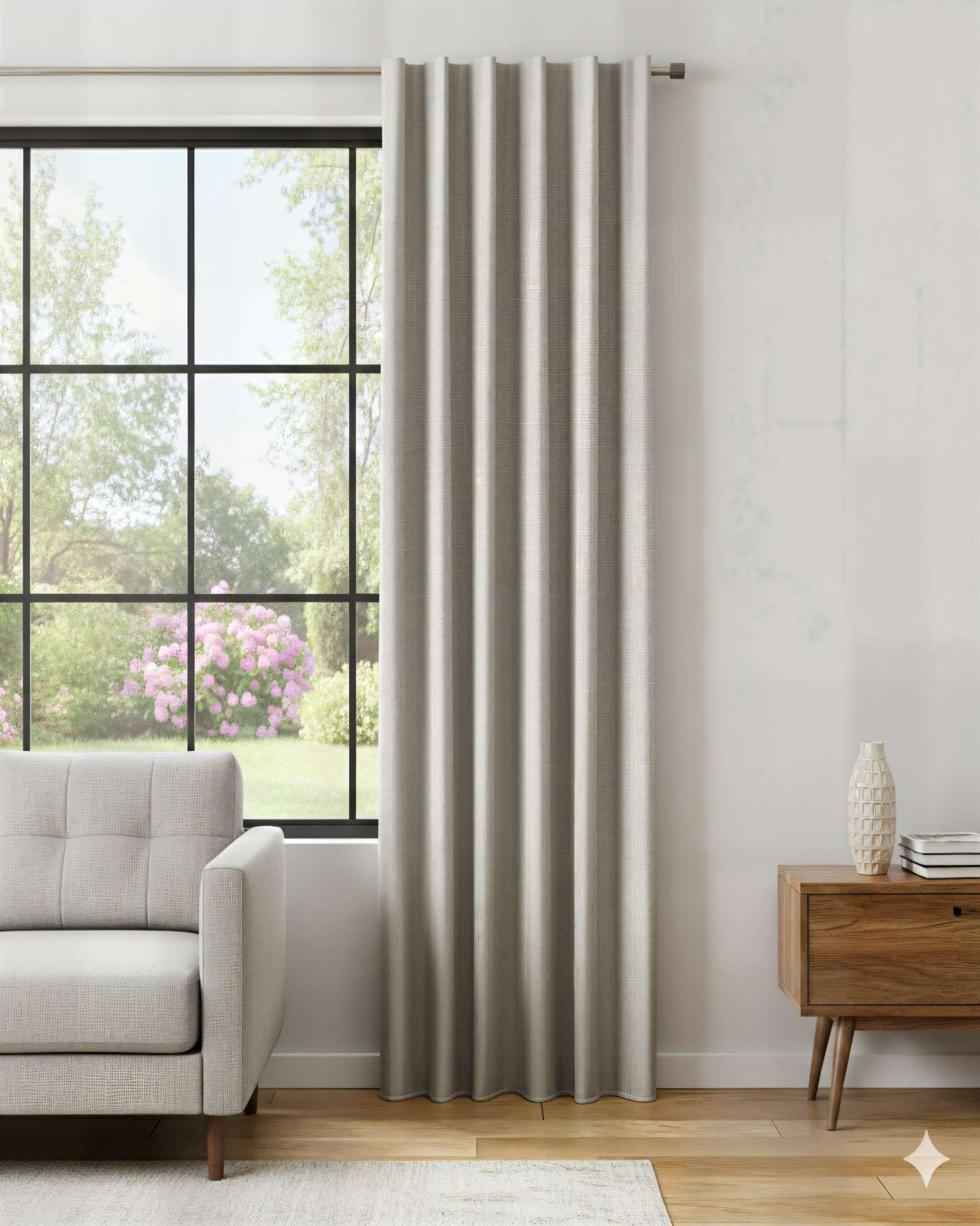 CORTINA ENGOMADA BLACKOUT 2 PAÑOS COLOR GRIS CLARO-3