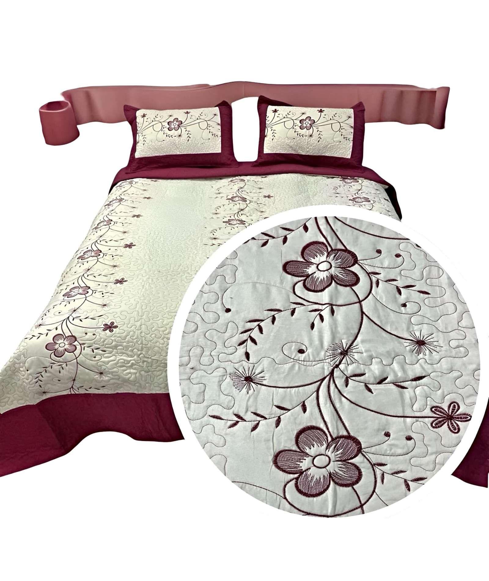 CUBRECAMA QUILT VERANO KING-SUPER KING BORDADO A3-1
