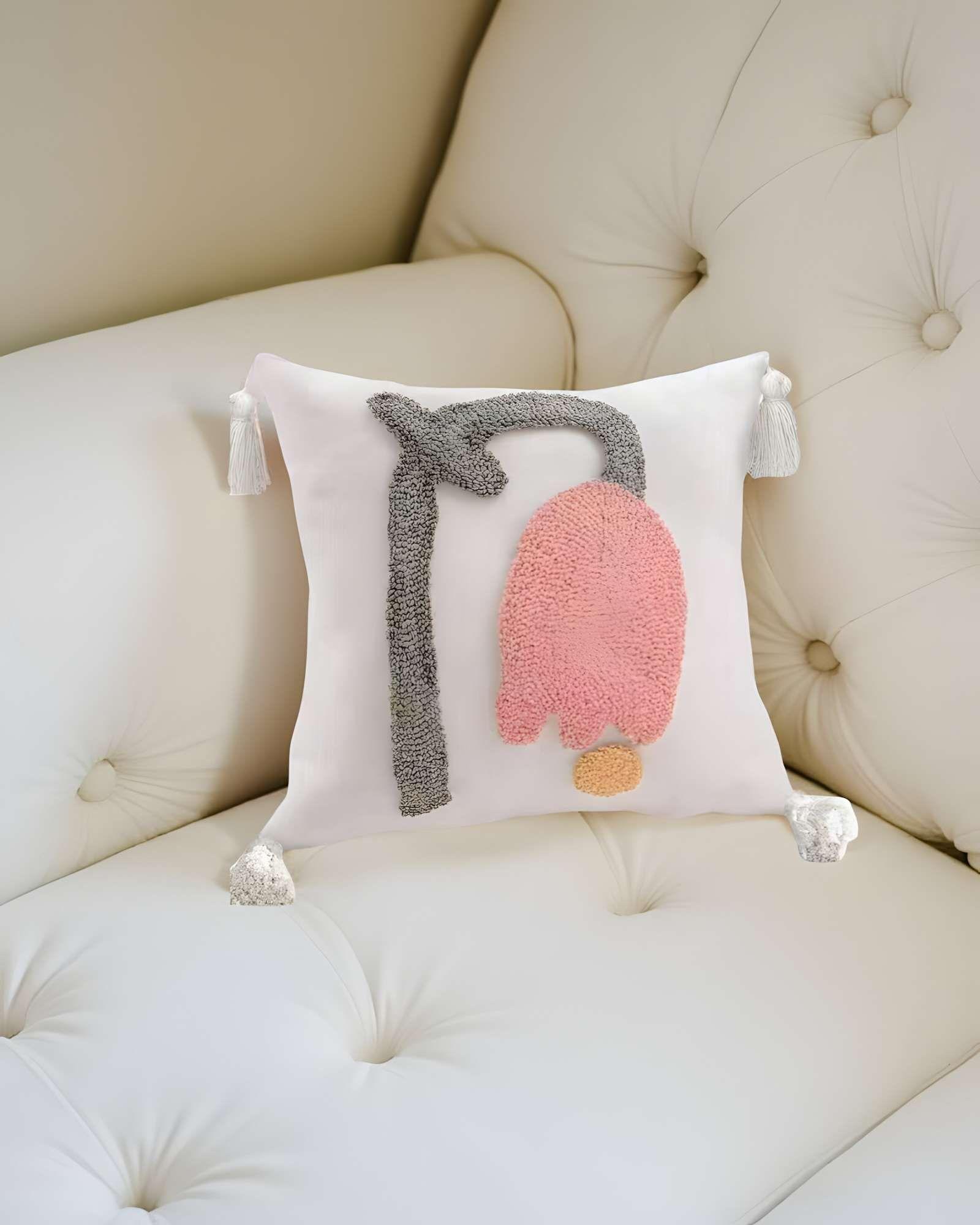 SET DE 4 FUNDAS DE COJIN TUFTING 45X45 CM BLANCO 03-3