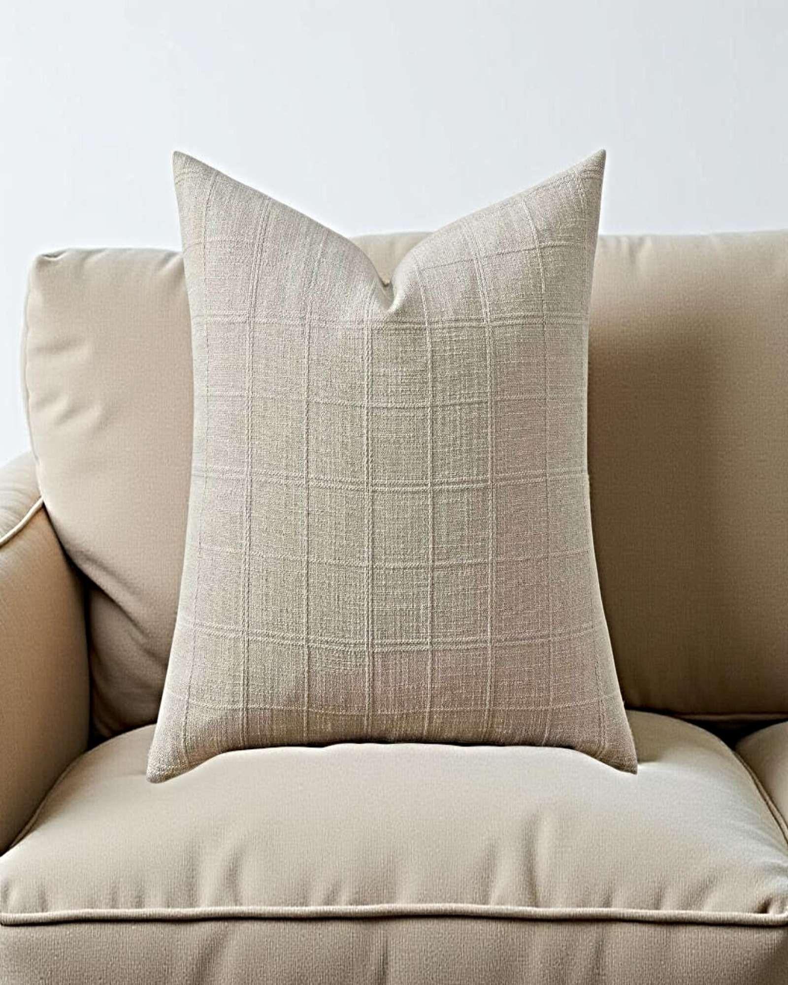 PACK DE 2 FUNDAS DE COJIN JACQUARD CUADRILLE 45X45 CM BLANCO-3