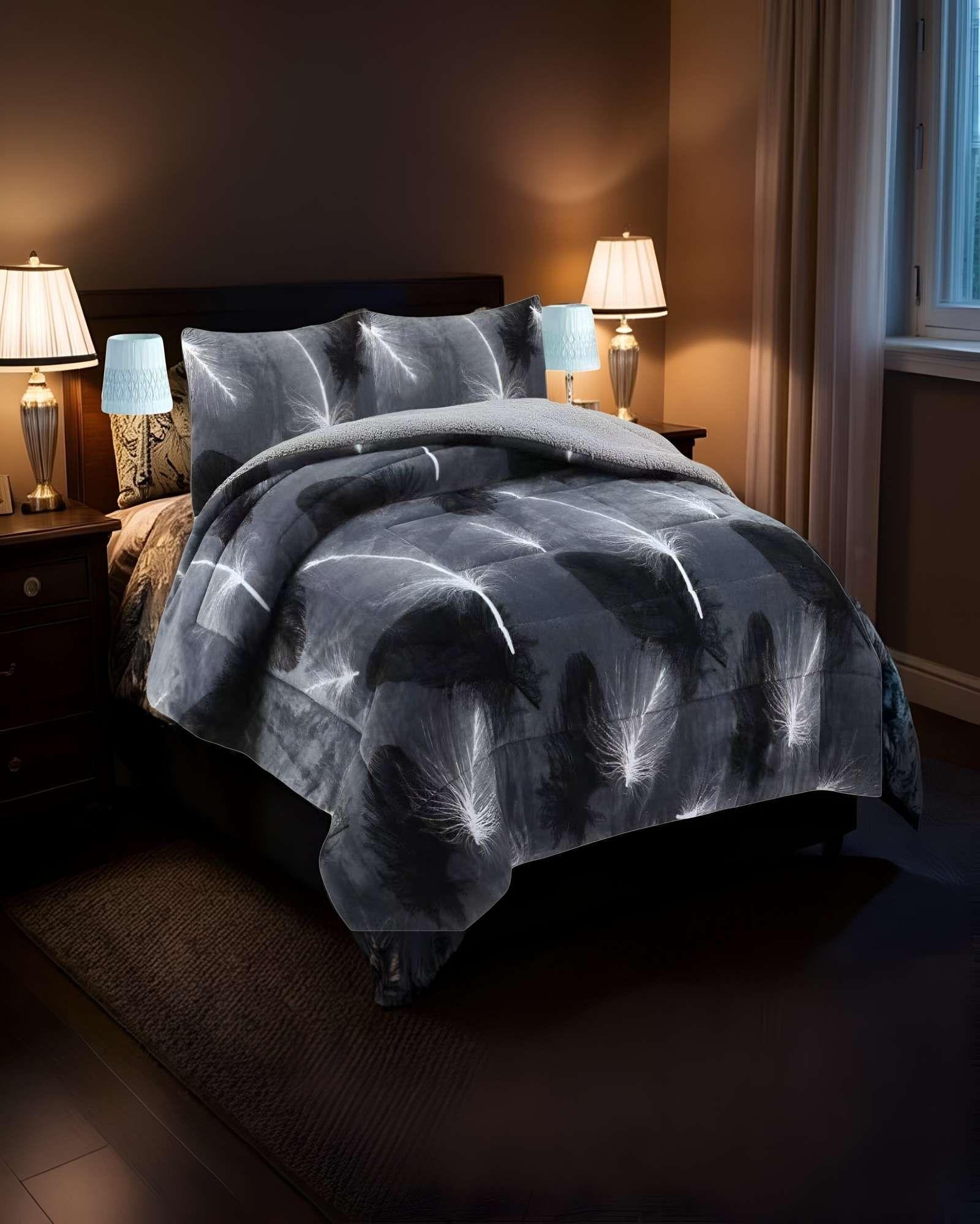 COBERTOR SHERPA 2 PLAZAS 230X250CM GRIS B3-2