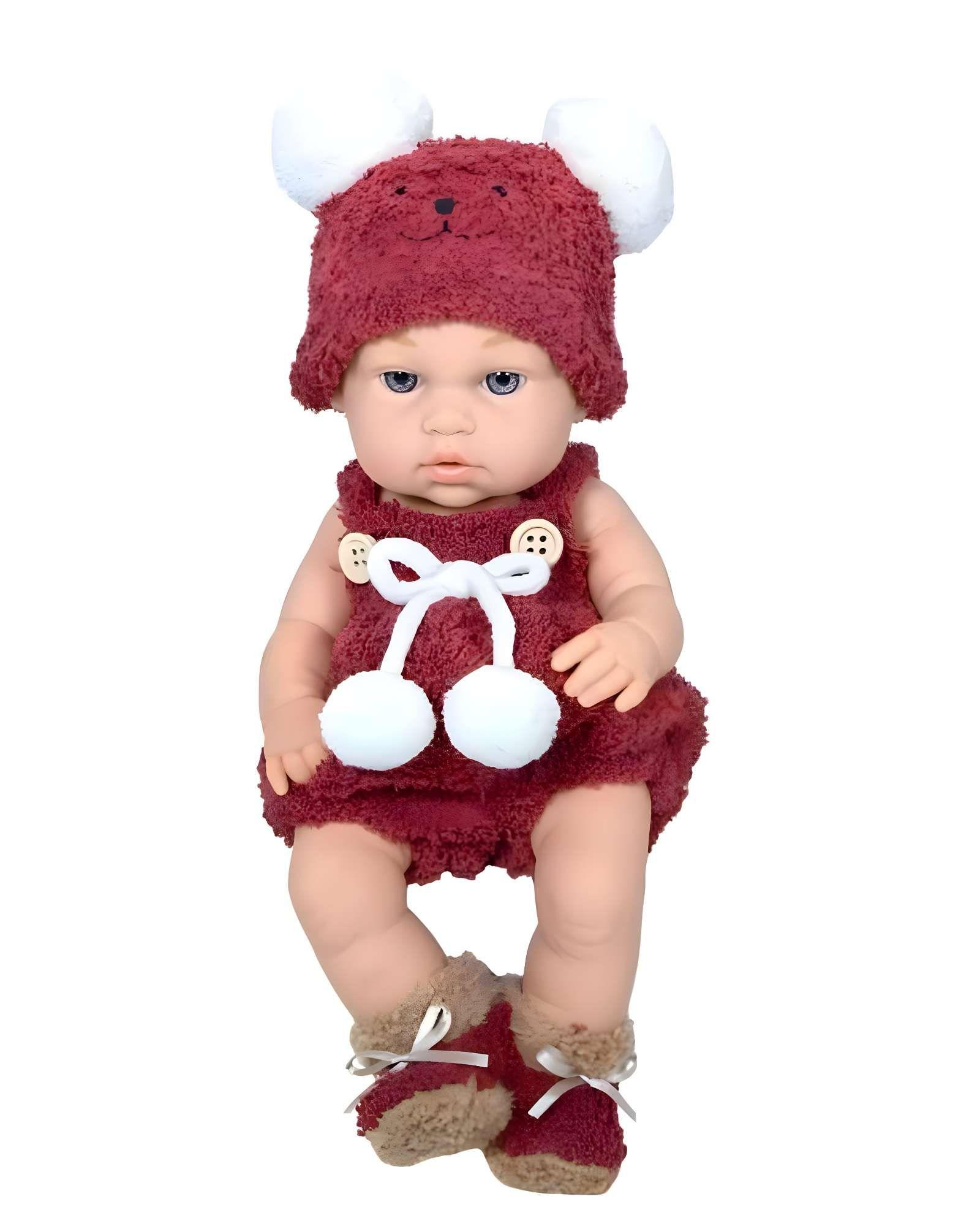 Muñeca infantil bebé realista silicona baby so lovely rosada -0