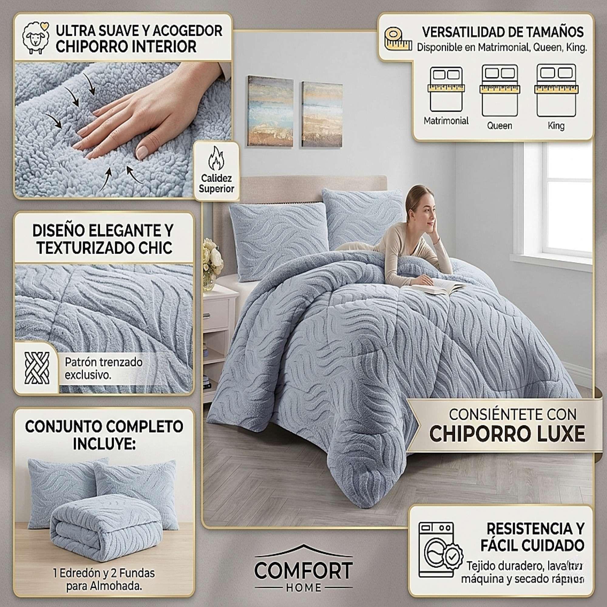 COBERTOR SHERPA TEXTURIZADO RB KING CELESTE-2