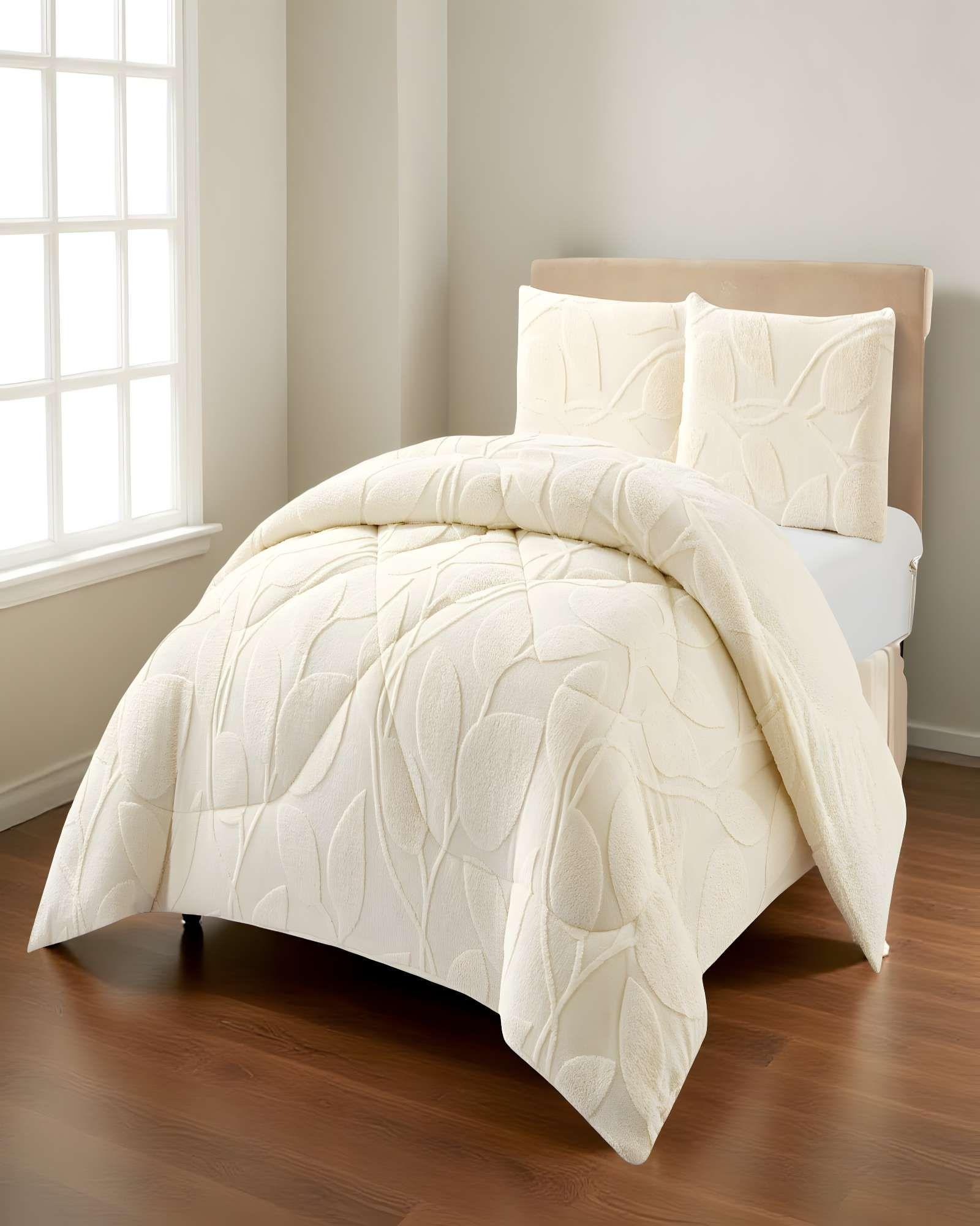 COBERTOR SHERPA TEXTURIZADO RY KING BLANCO INVIERNO-2