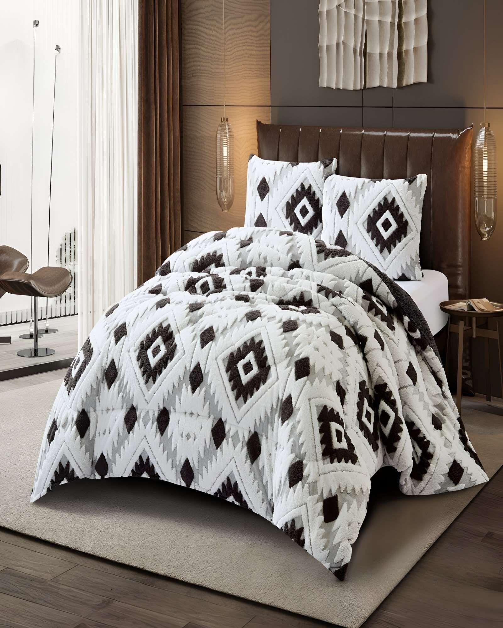 COBERTOR CON CHIPORRO DE JACQUERD CUTTING 2 PLAZAS 230X250CM BLANCO B8-2