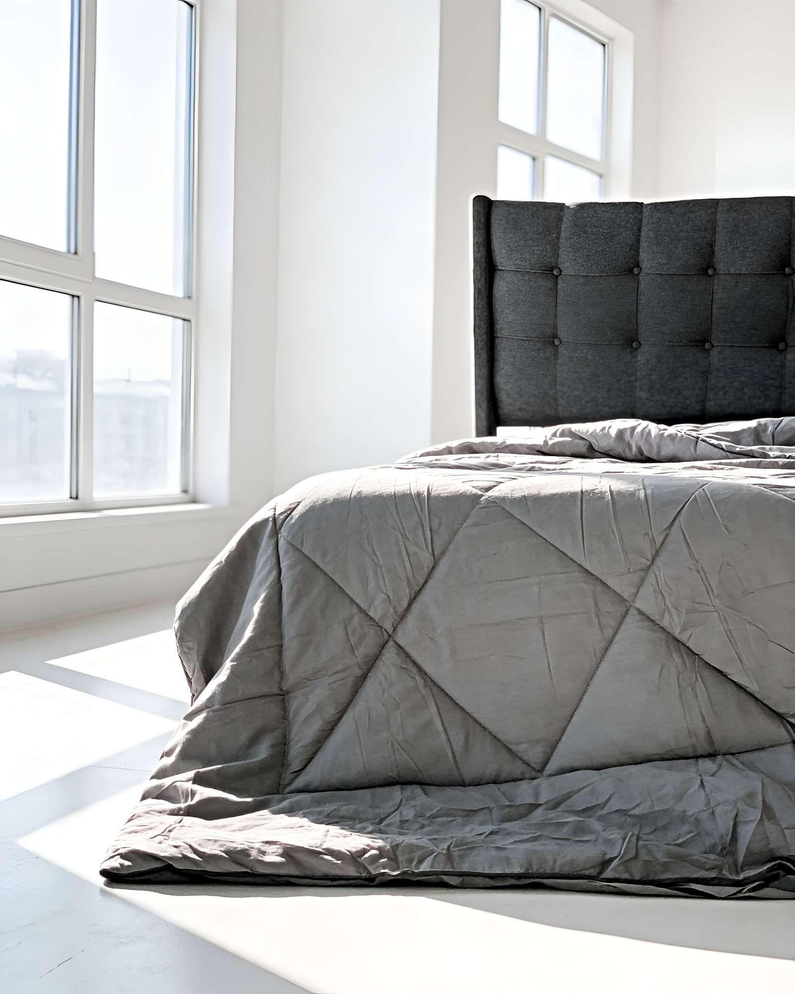 SET COBERTOR DE INVIERNO DELGADO 1.5 PLAZA 200X230CM GRIS-3