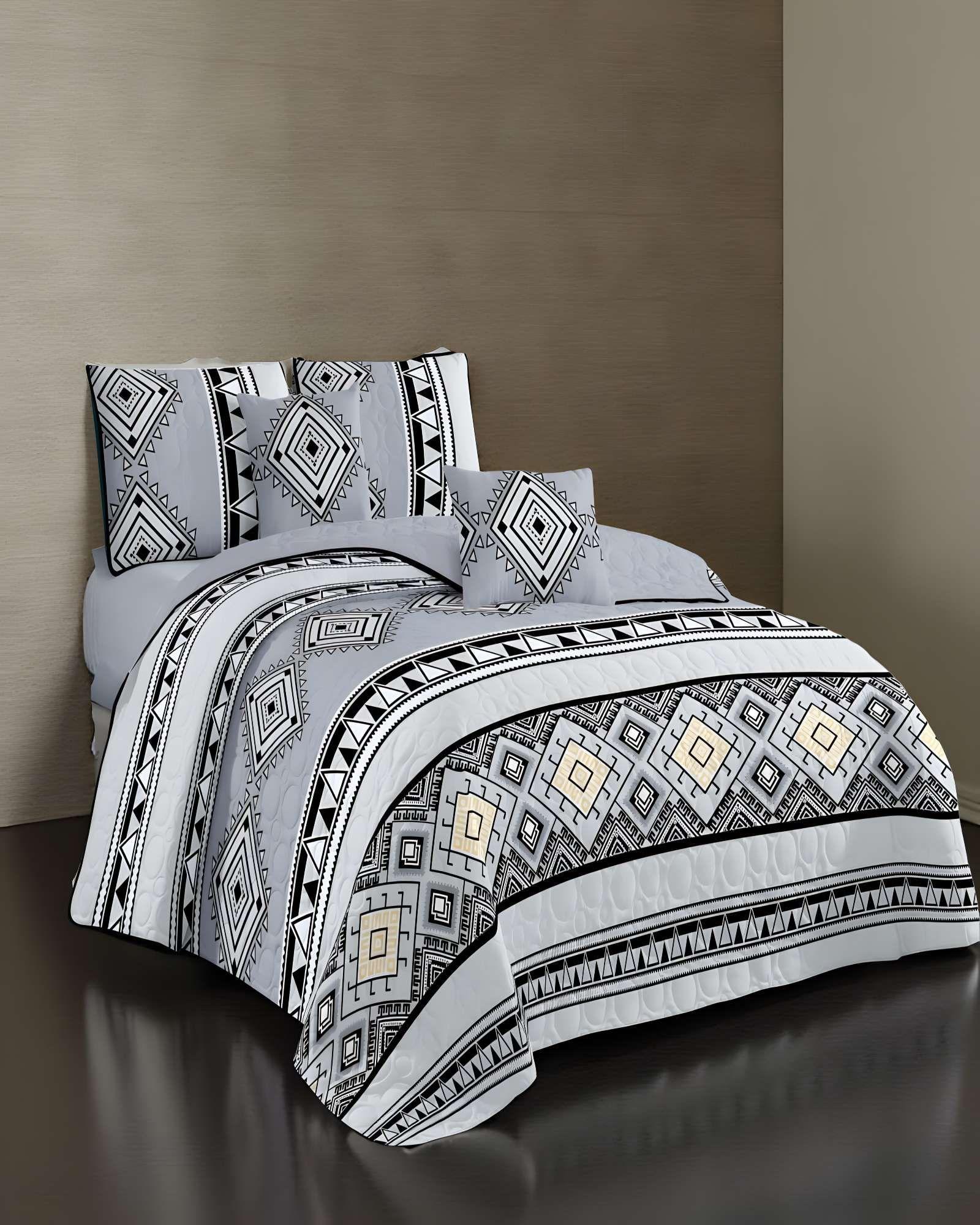 QUILT CUBRECAMA DE VERANO PLAZA Y MEDIA GRIS 04-2