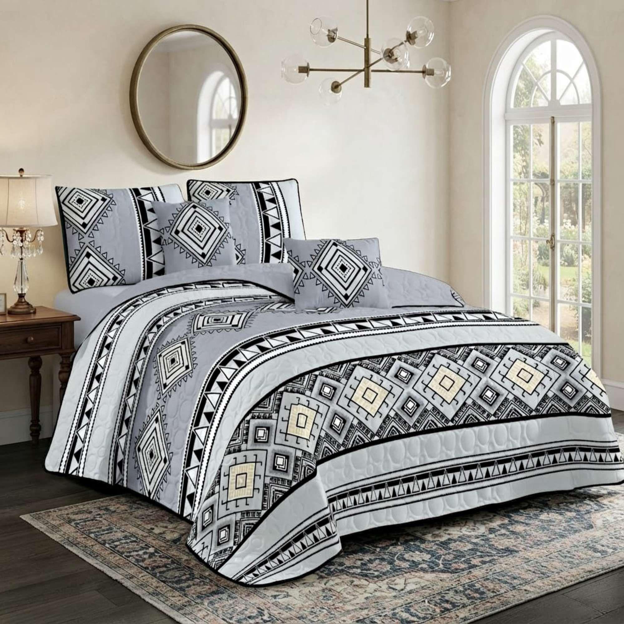 QUILT CUBRECAMA DE VERANO PLAZA Y MEDIA GRIS 04-0