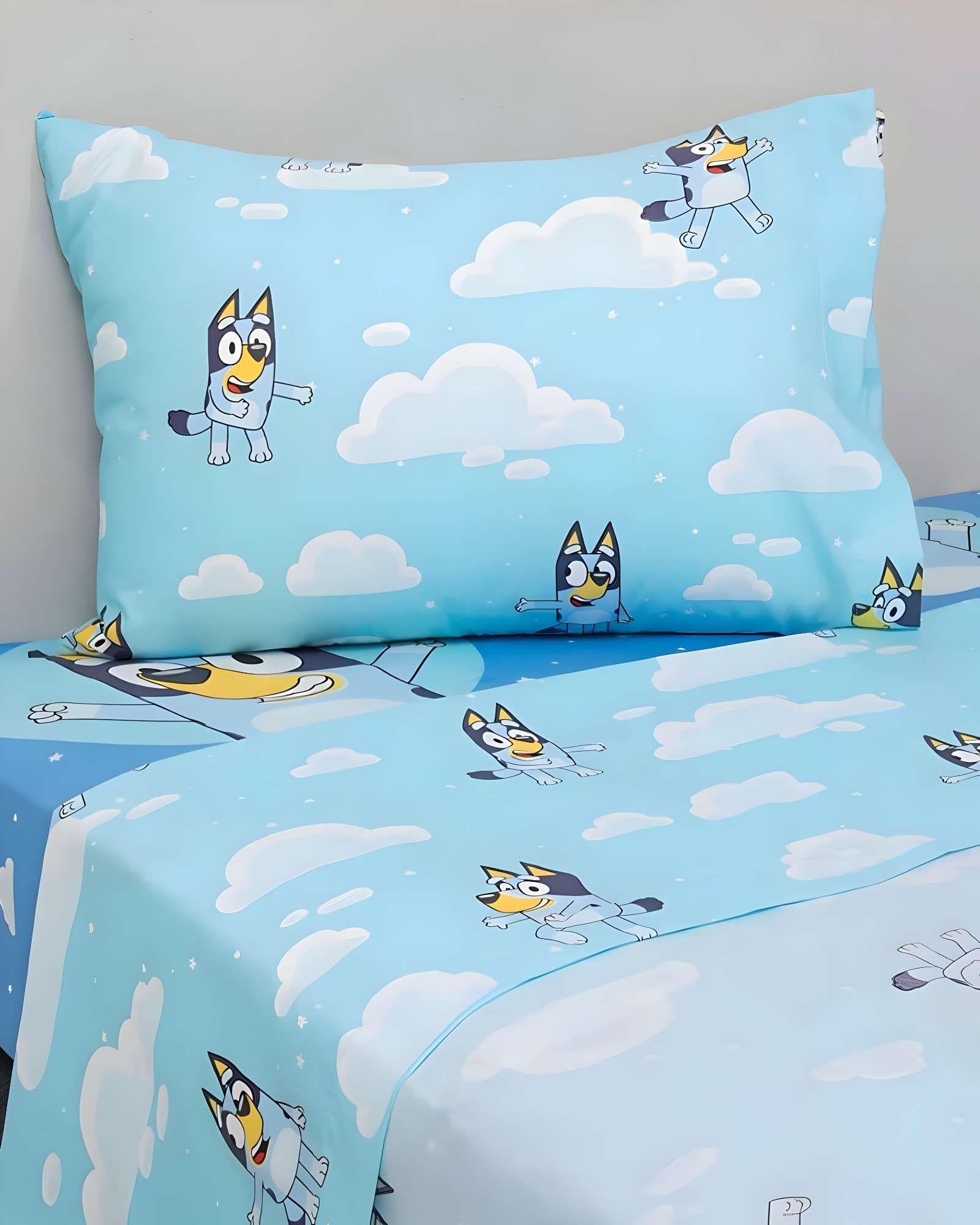 JUEGO DE SABANA INFANTIL CON DISEÑO PLAZA Y MEDIA 01-3