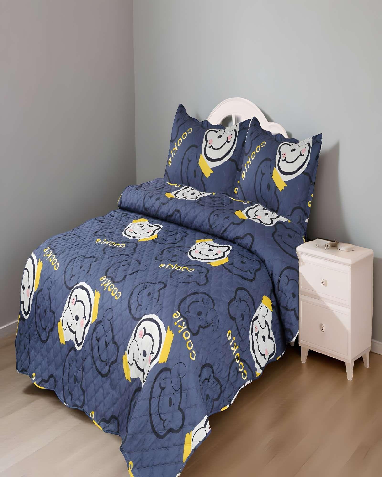 QUILT CUBRECAMA DE VERANO PLAZA Y MEDIA INFANTIL AZUL 05-2