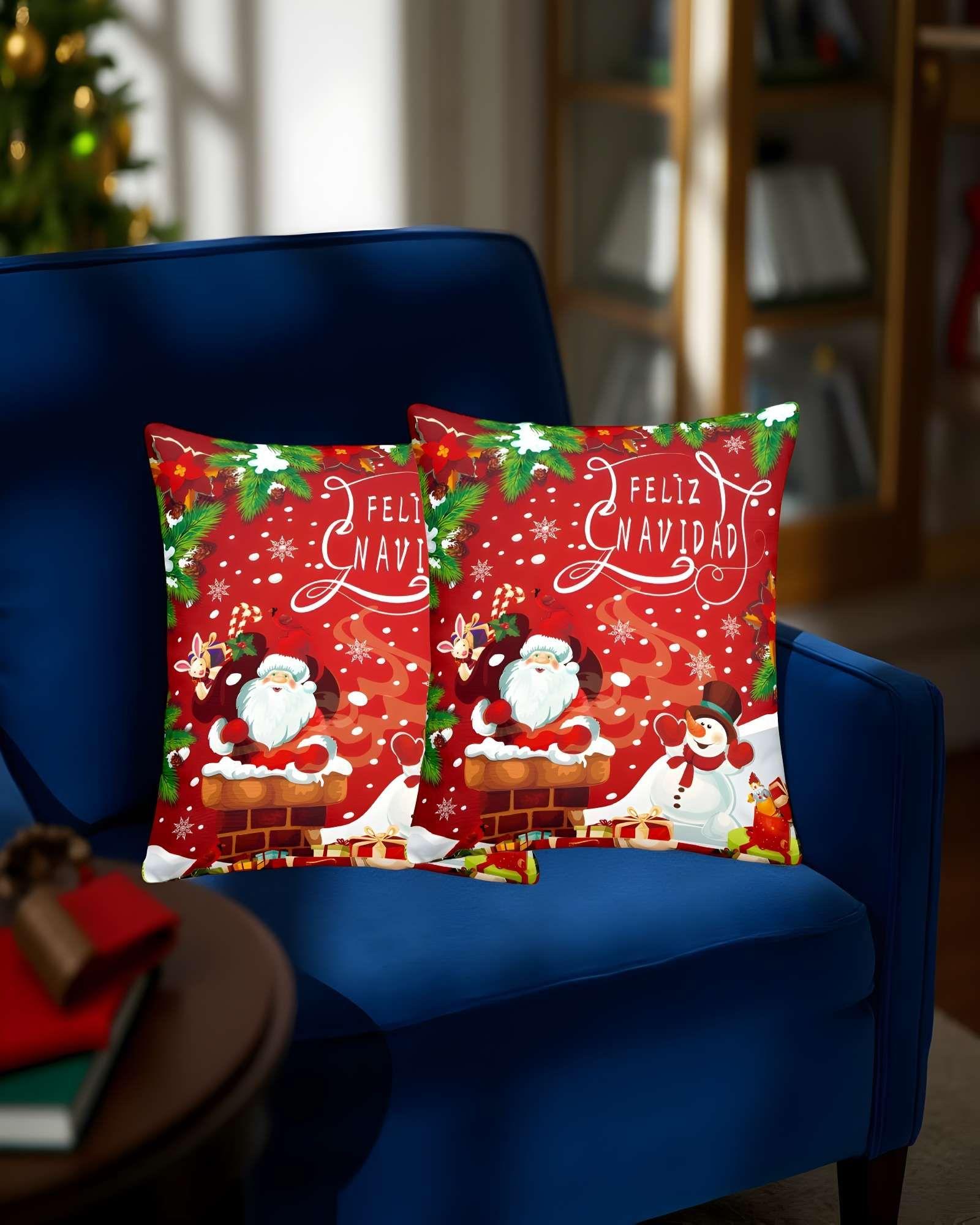 PACK DE 2 FUNDAS DE COJINES DE NAVIDAD 45X45 CM A06-3