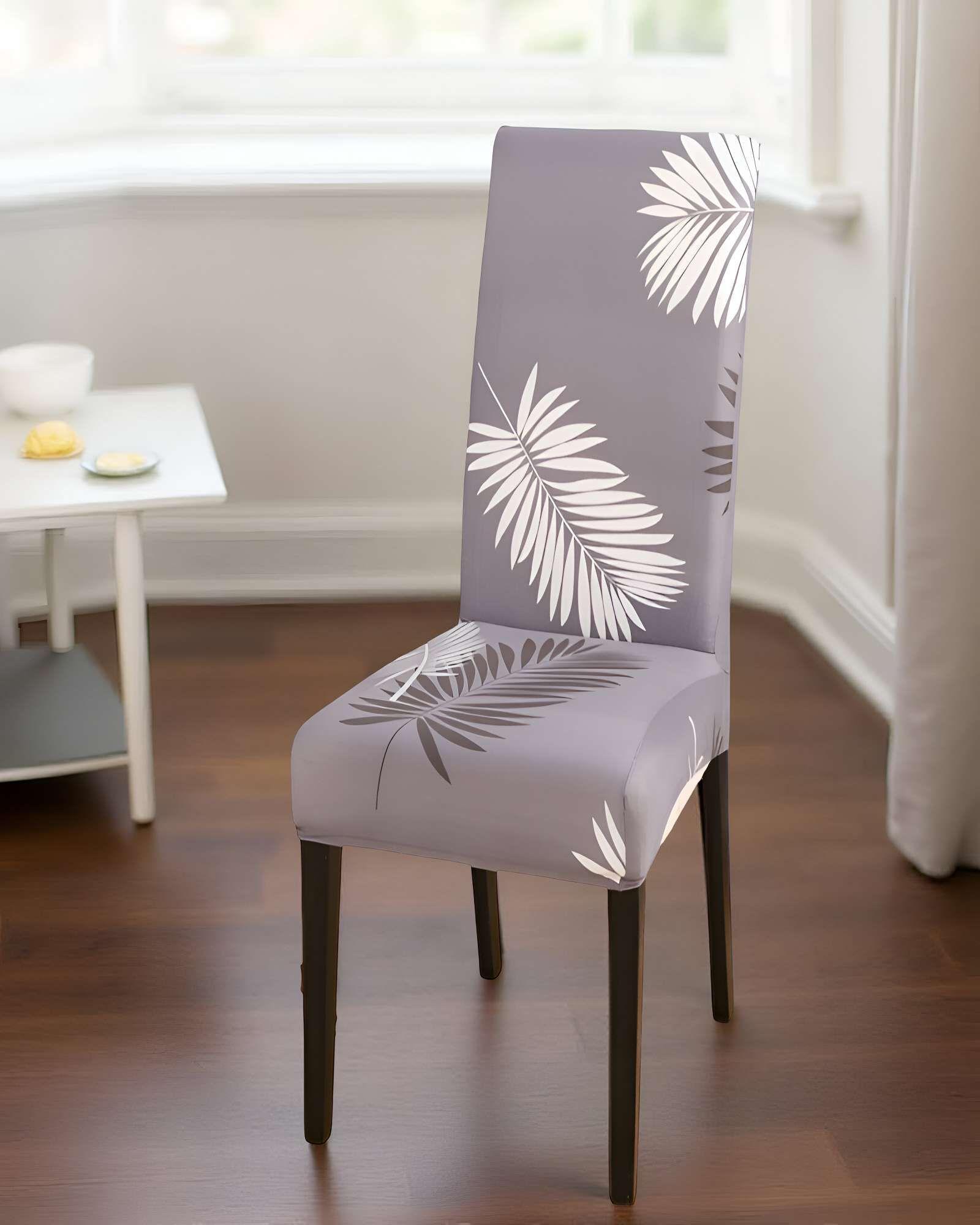 SET DE 6 FUNDAS DE SILLA ELASTICADAS CON DISEÑO ESTAMPADO F14-3