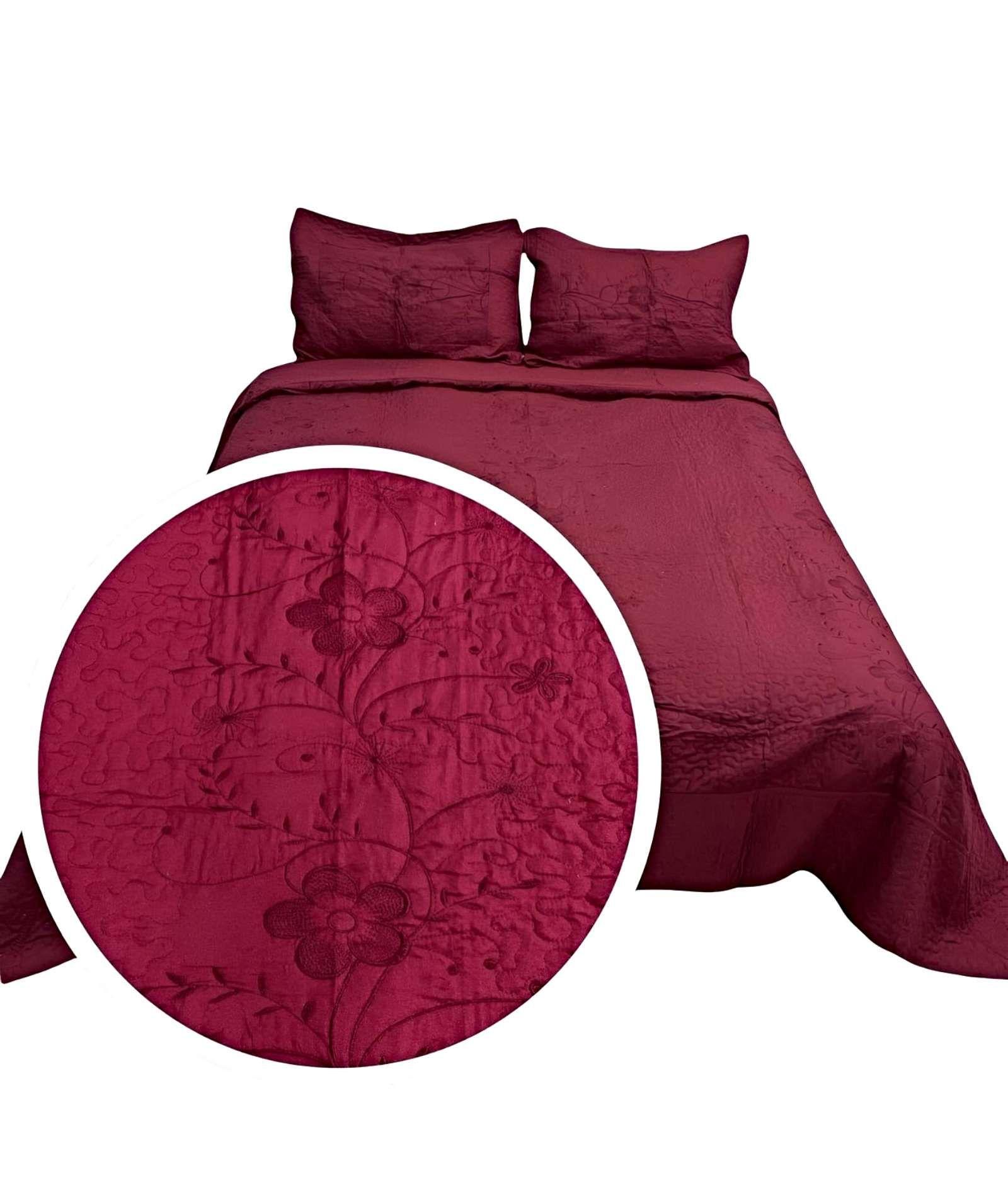 CUBRECAMA QUILT VERANO KING-SUPER KING BORDADO A2-0