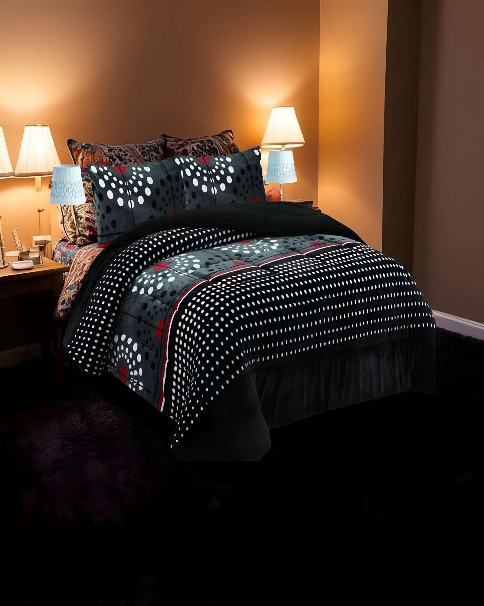 COBERTOR SHERPA KING 250X270CM NEGRO B2-2