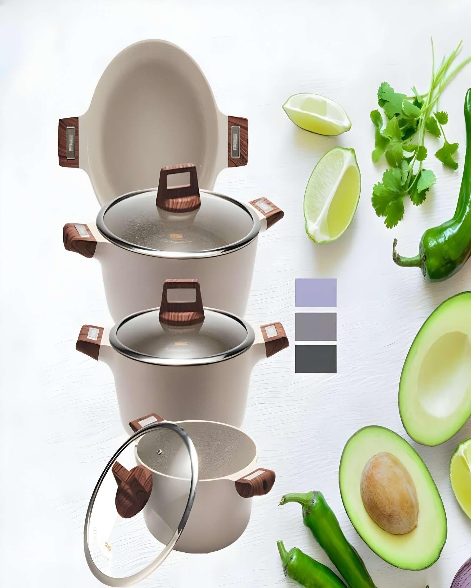 JUEGO DE OLLAS DE COCINA 7 PIEZAS BLANCO-2