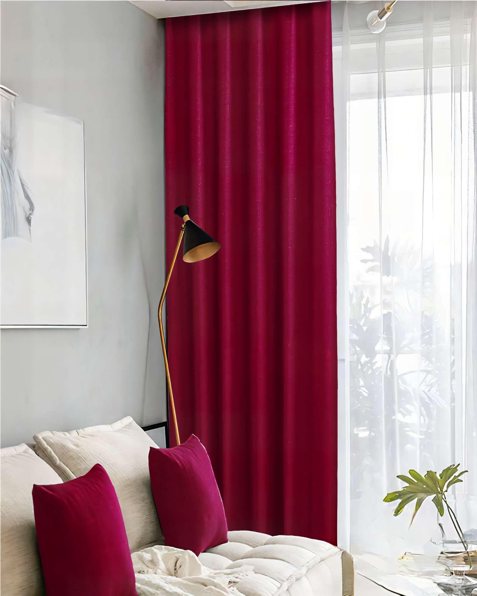 CORTINA ENGOMADA BLACKOUT 2 PAÑOS COLOR BURDEO-2