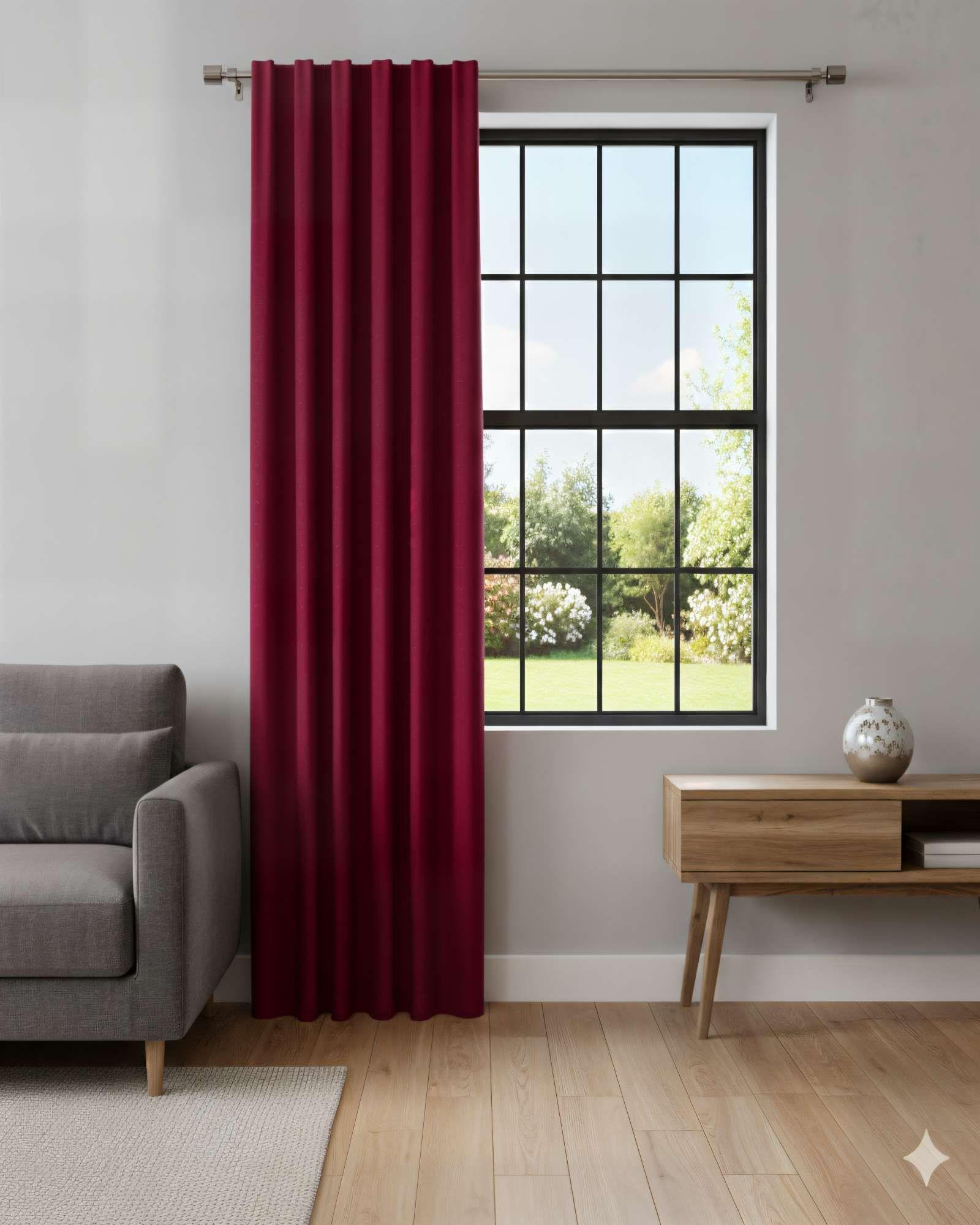 CORTINA ENGOMADA BLACKOUT 2 PAÑOS COLOR BURDEO-3