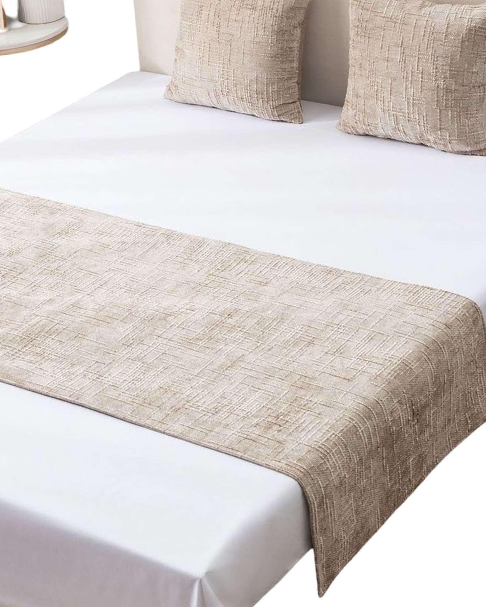 PIECERA CON 2 FUNDAS MODELO CHENILLE BEIGE-1