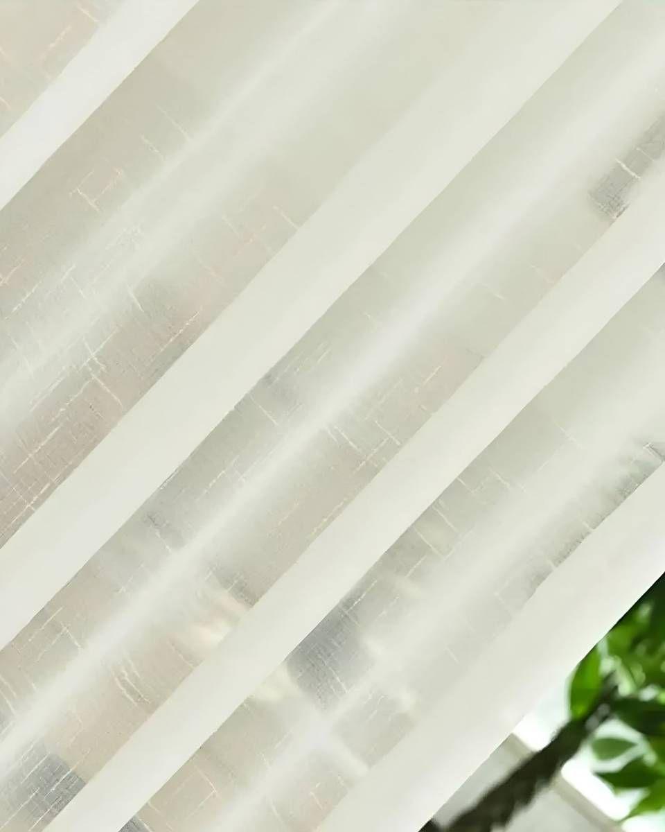 2 panel de Cortina visillo transparente con textura 140x230cm S03-3
