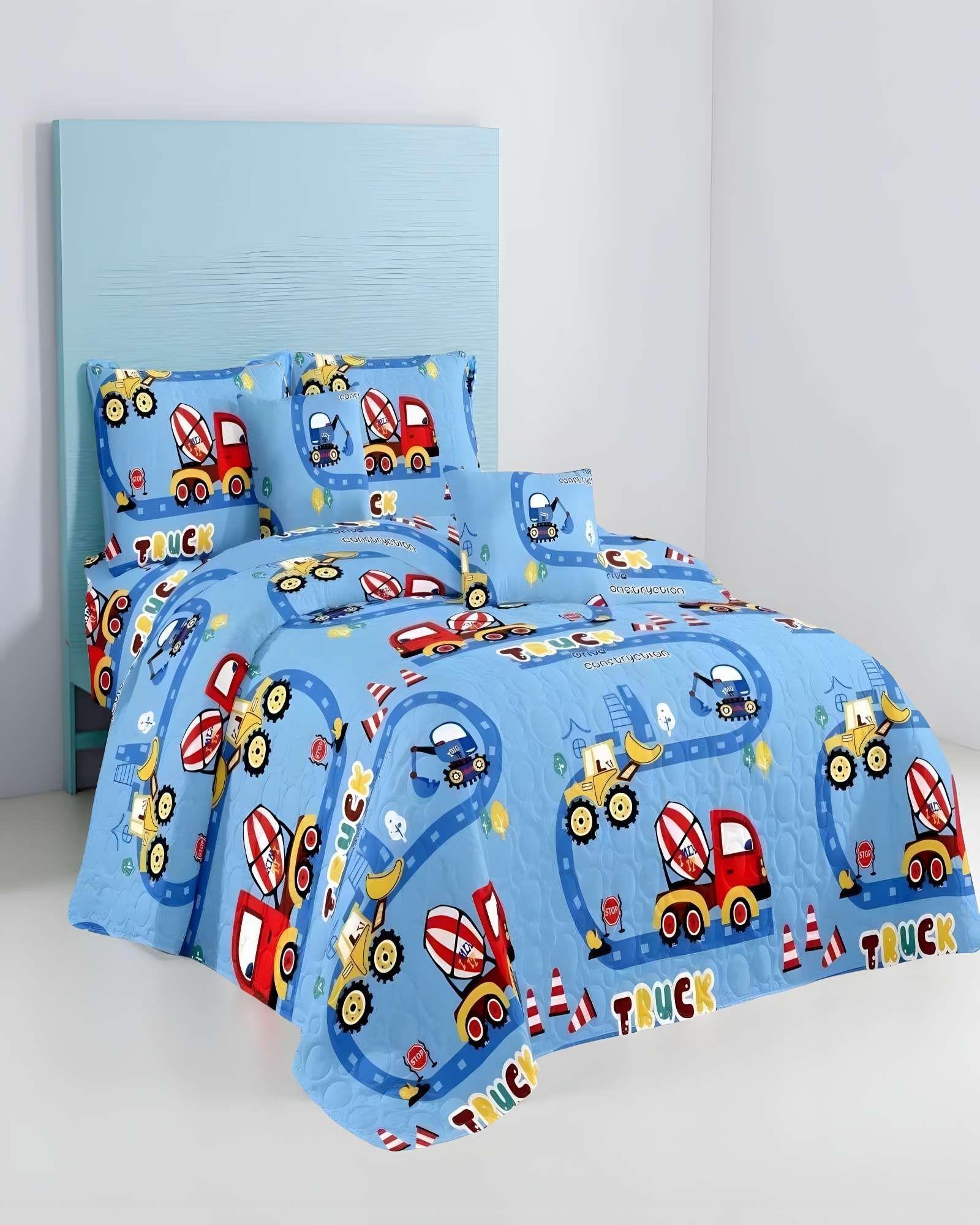 QUILT CUBRECAMA DE VERANO PLAZA Y MEDIA INFANTIL CELESTE-2