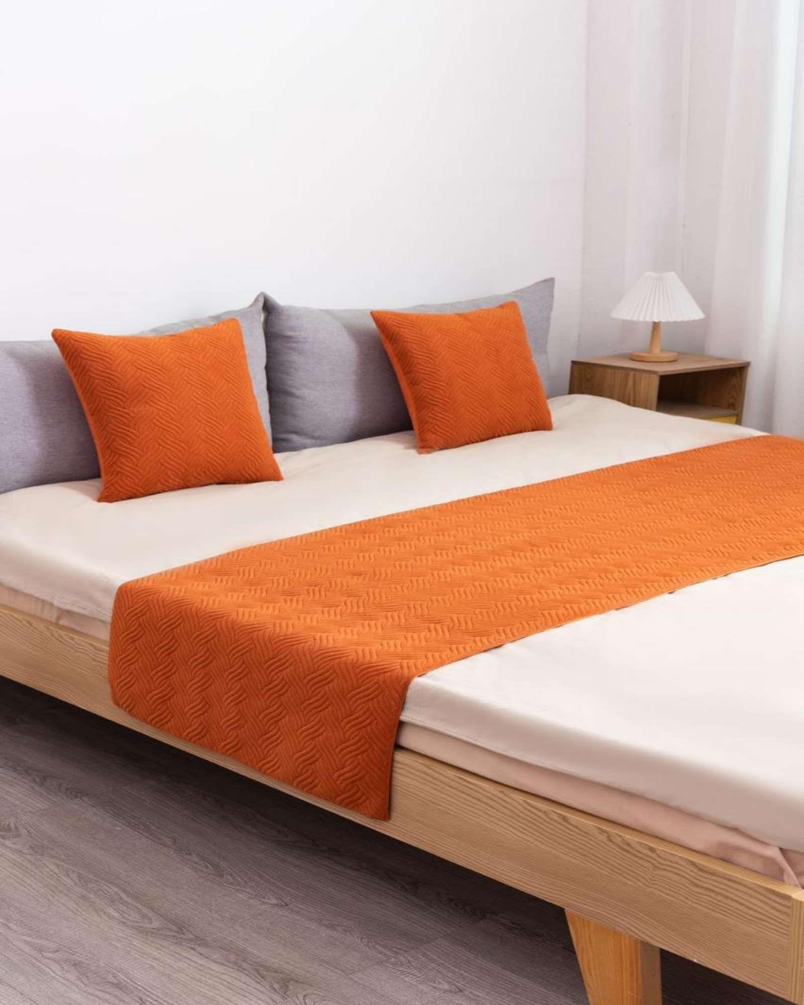 PIECERA SIN FUNDAS 2 PLAZAS ELEGANTE NARANJA-3